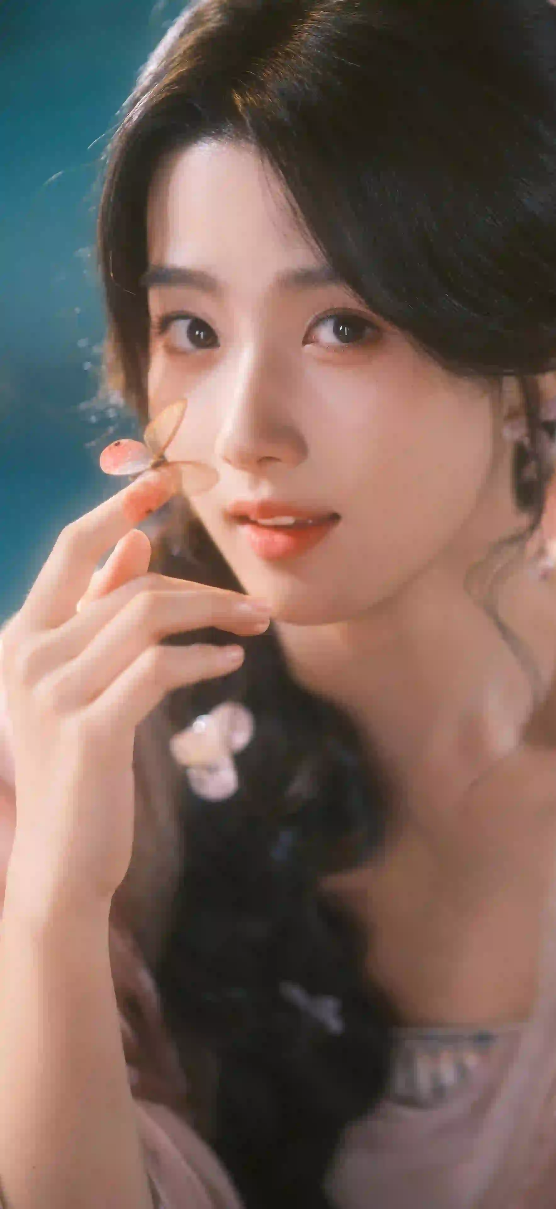 唯美可爱养眼美女卢昱晓 清纯 蝴蝶