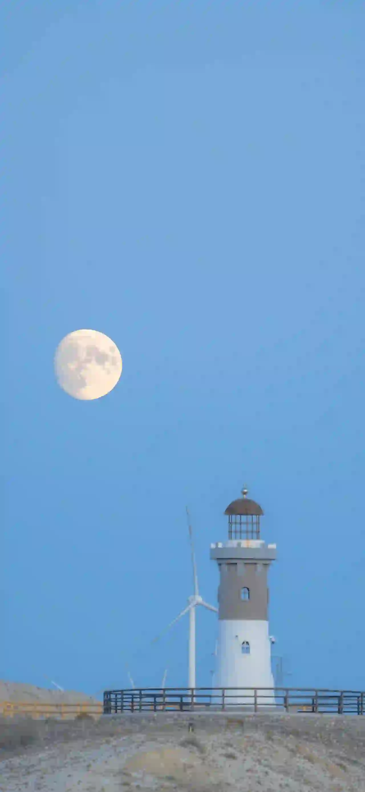 月亮 灯塔 风车