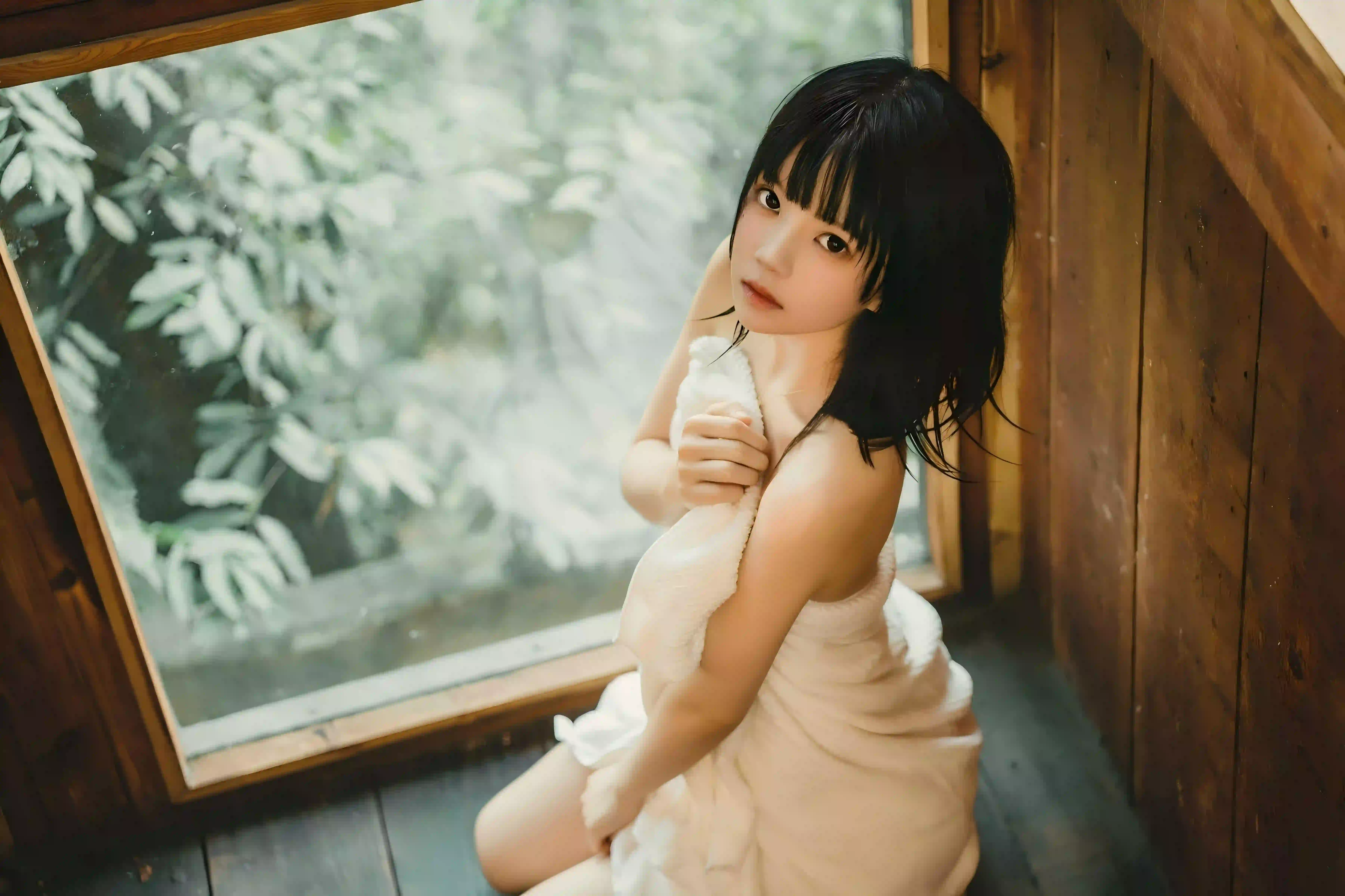 长发清纯美女 居家写真 长腿美女 清纯