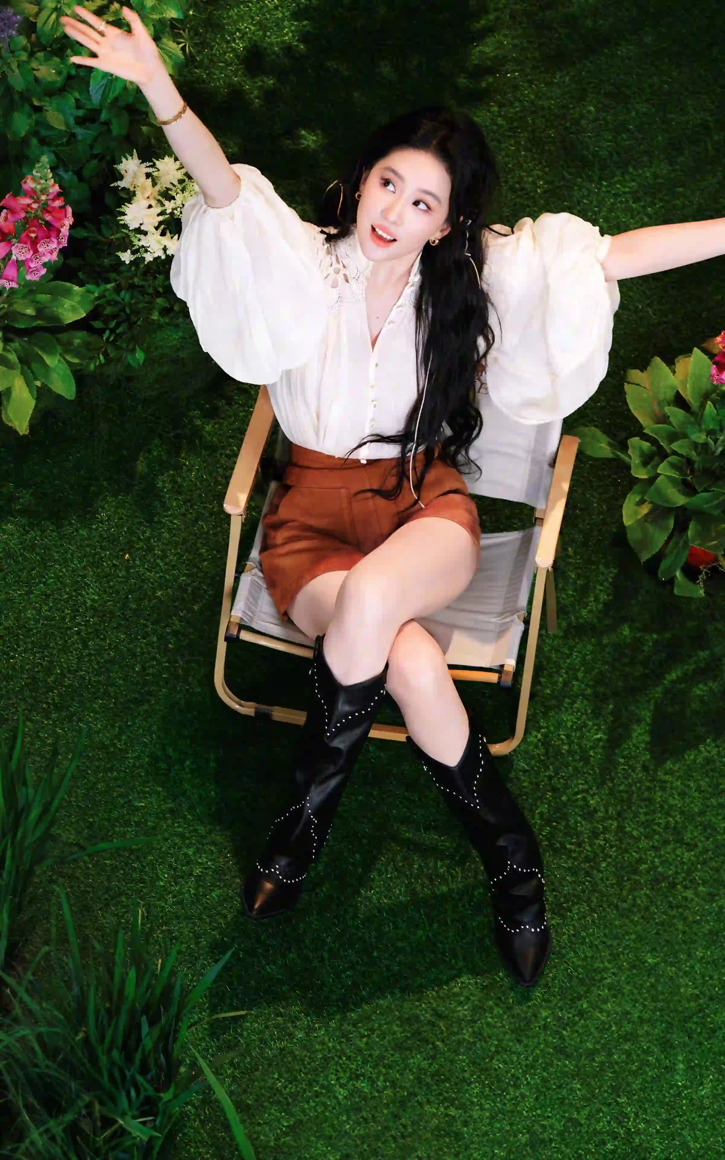 鲜花 养眼美女 刘亦菲 4k手机壁纸竖屏