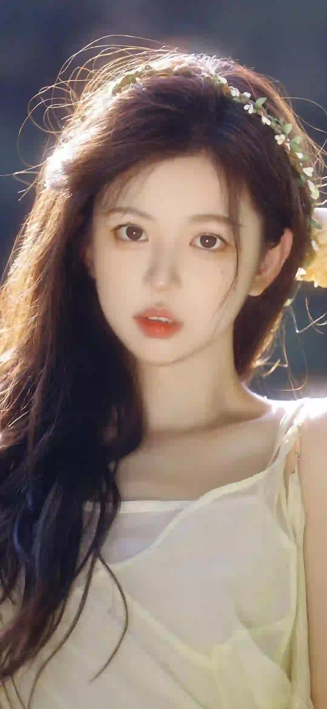 甜美 微笑 长发美女 阳光