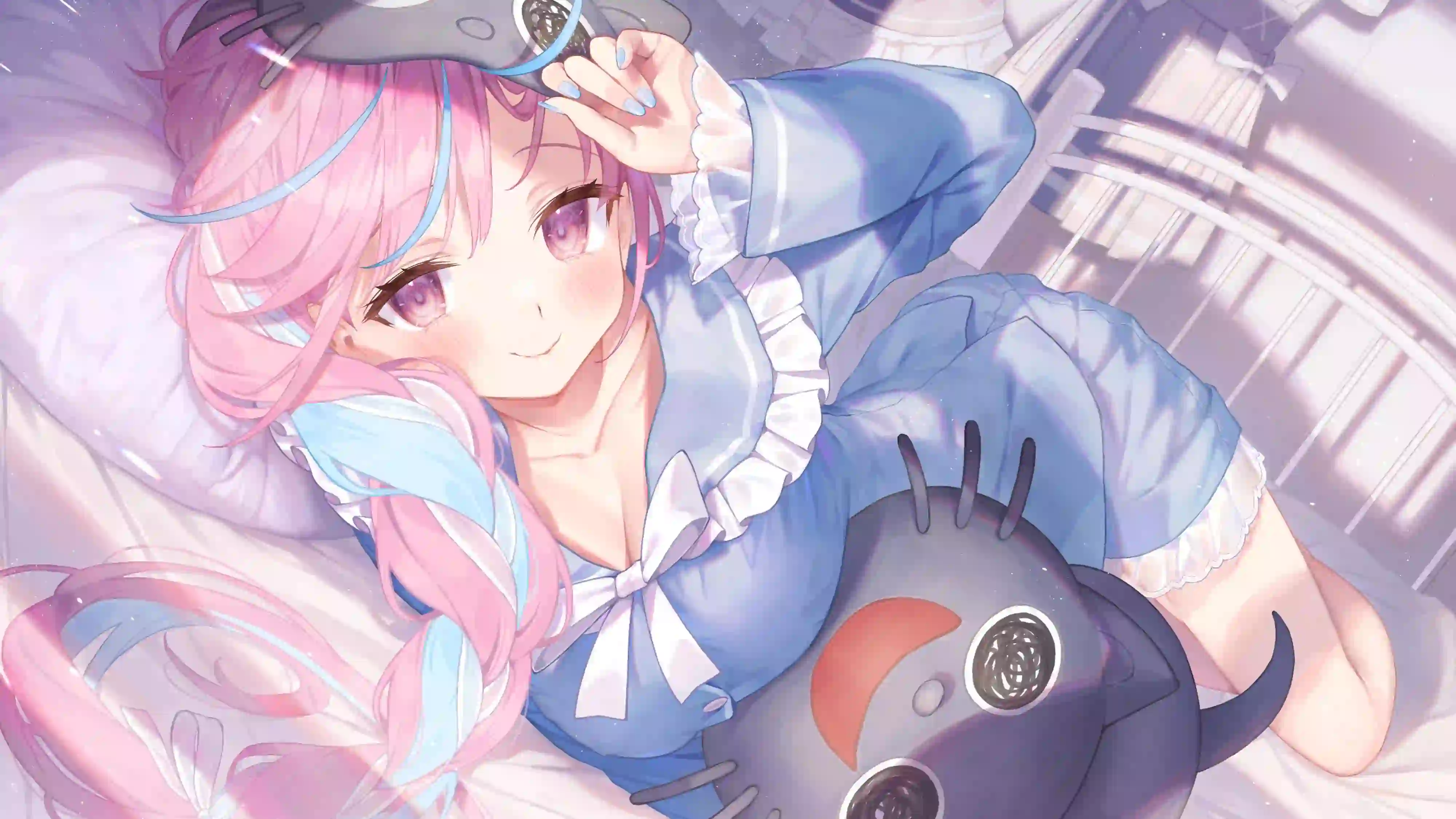 二次元可爱女孩 粉红色头发