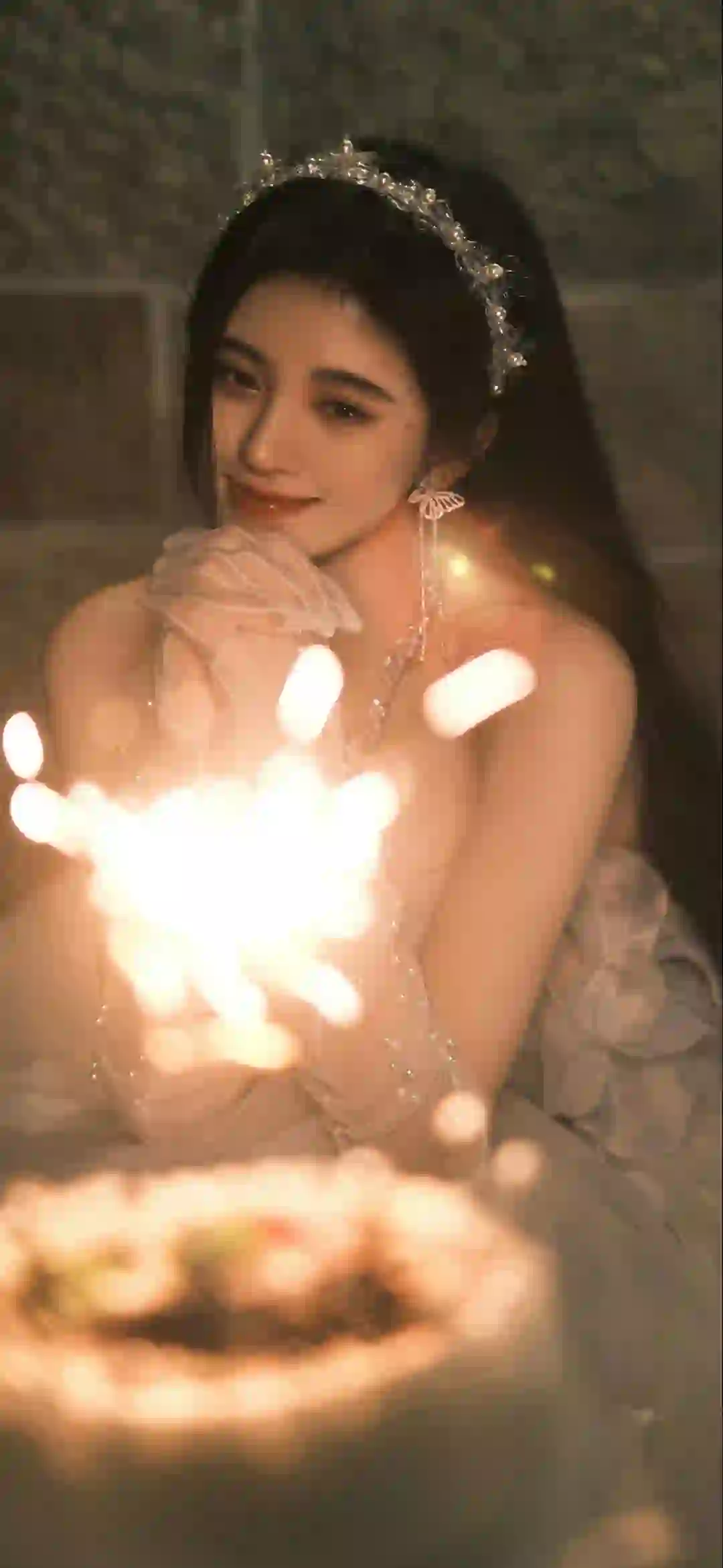 鞠婧祎 蛋糕 烟花蛋糕