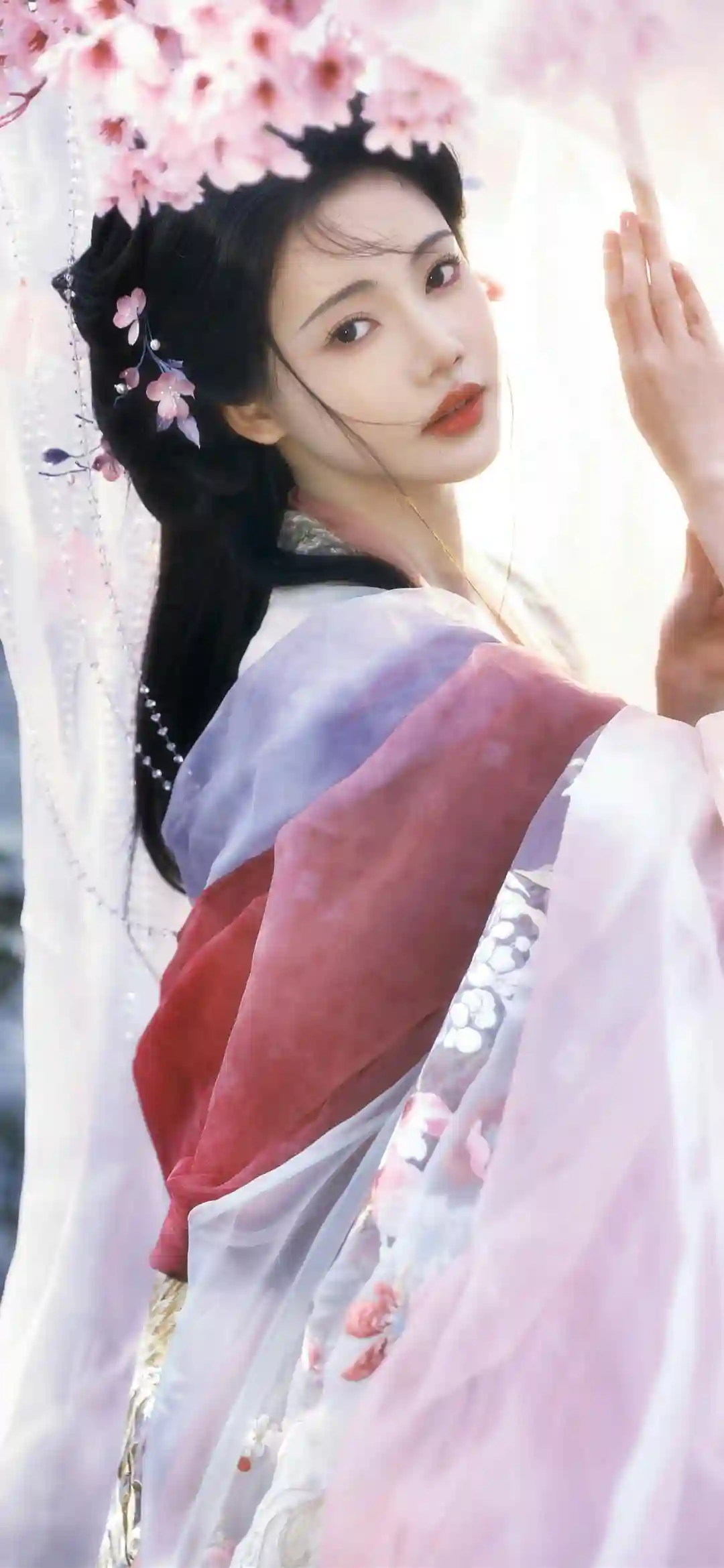桃花 古风美女 汉服美女 长发古风美女