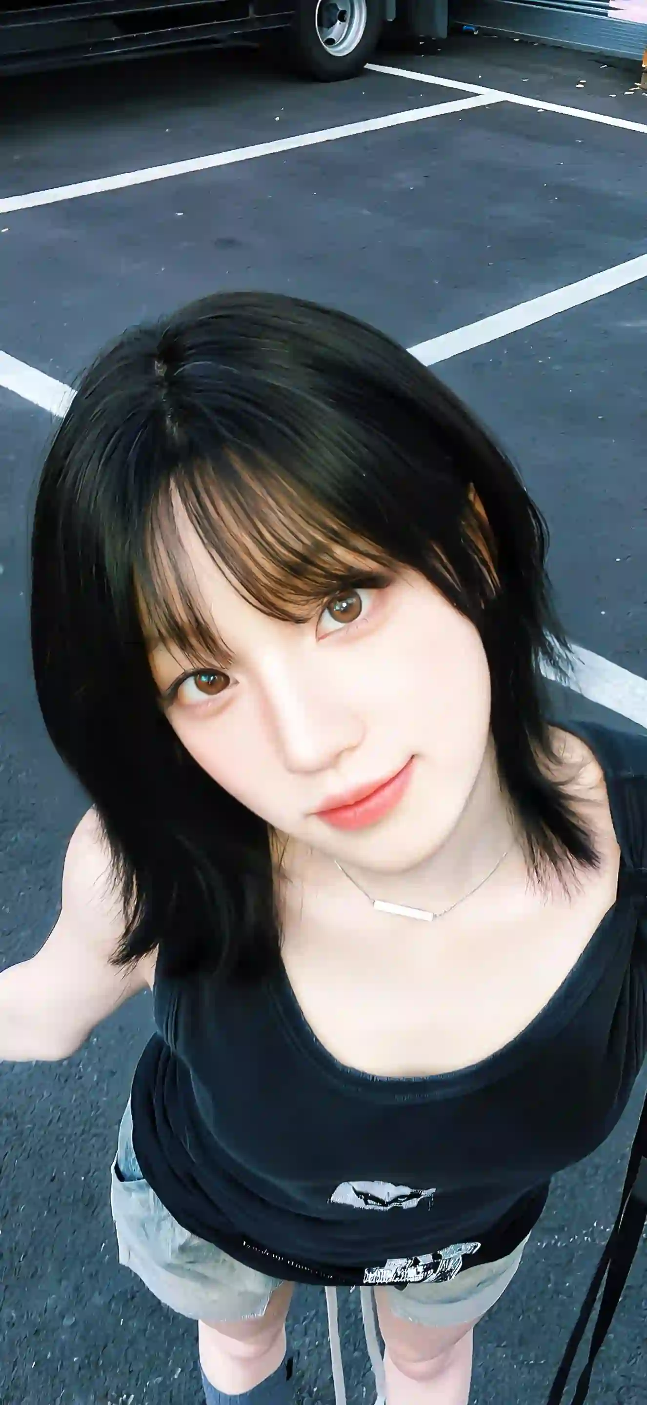 停车场 自拍 少女 清纯