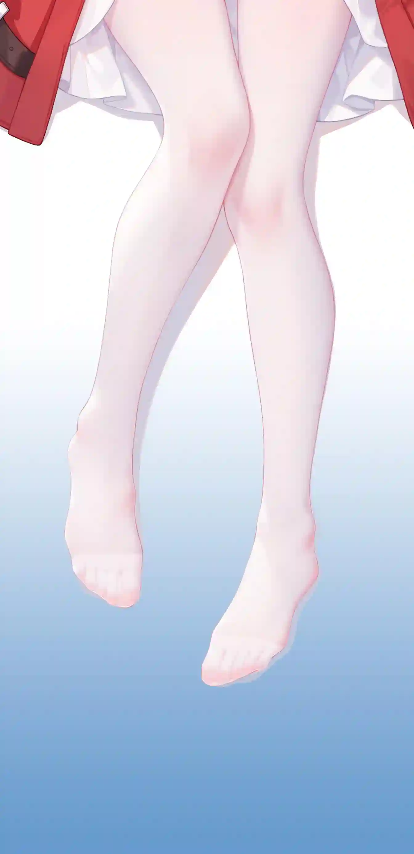 二次元美腿 长腿美女 动漫 二次元 丝袜 白色丝袜 