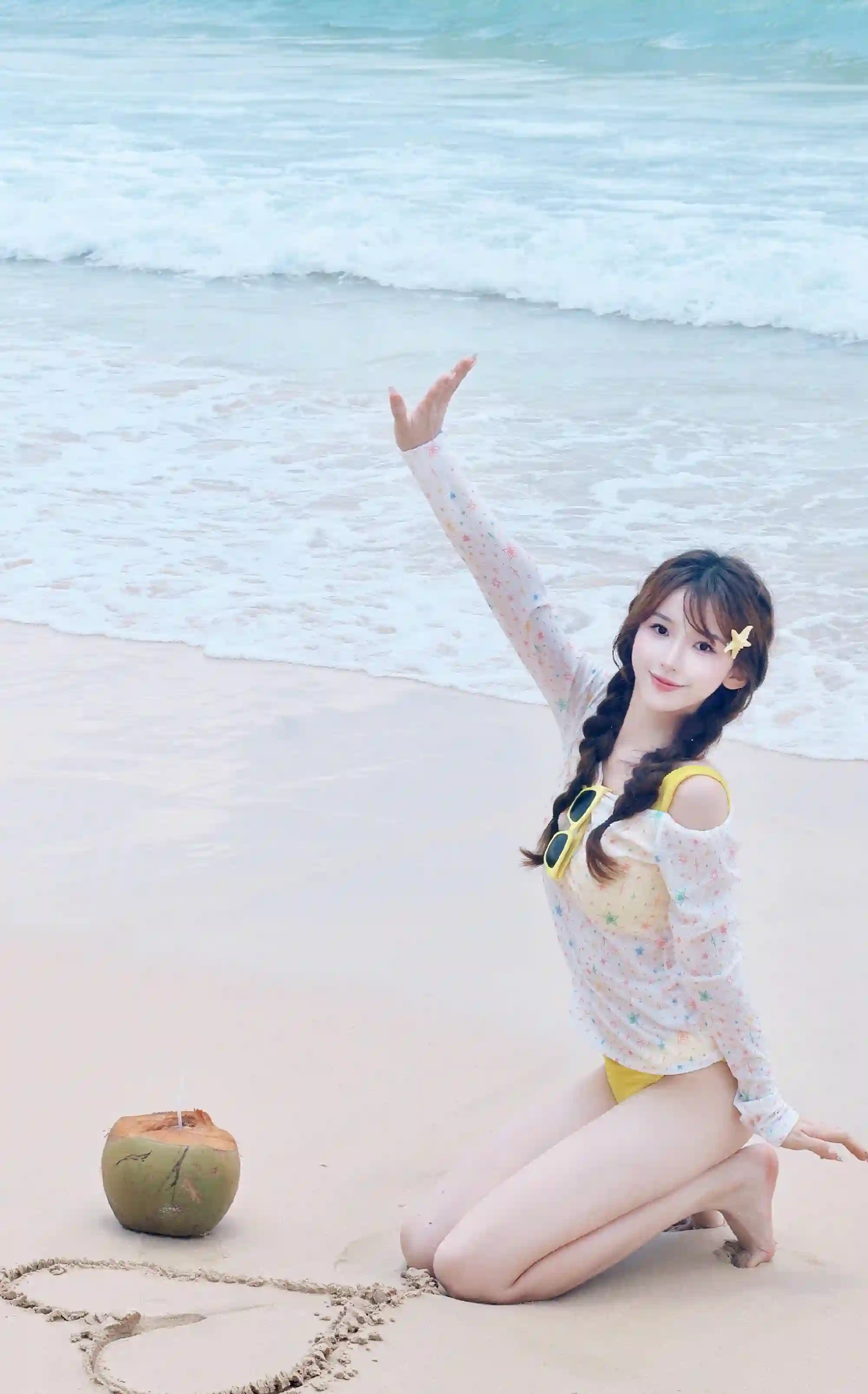 长发美女 性感美女 沙滩美女 海水 海边写真 