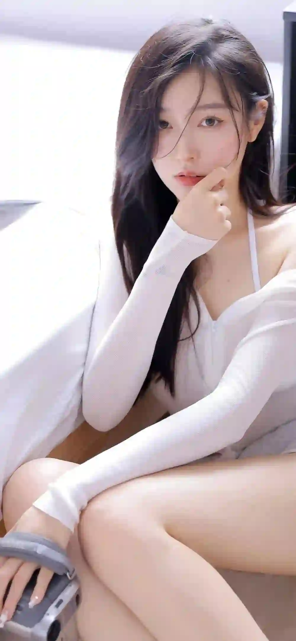 白色衣服 清纯美女 长腿美女 