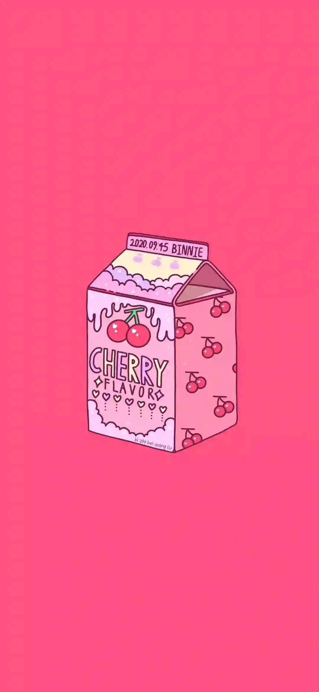 创意 粉红色牛奶盒 极简 纯色背景