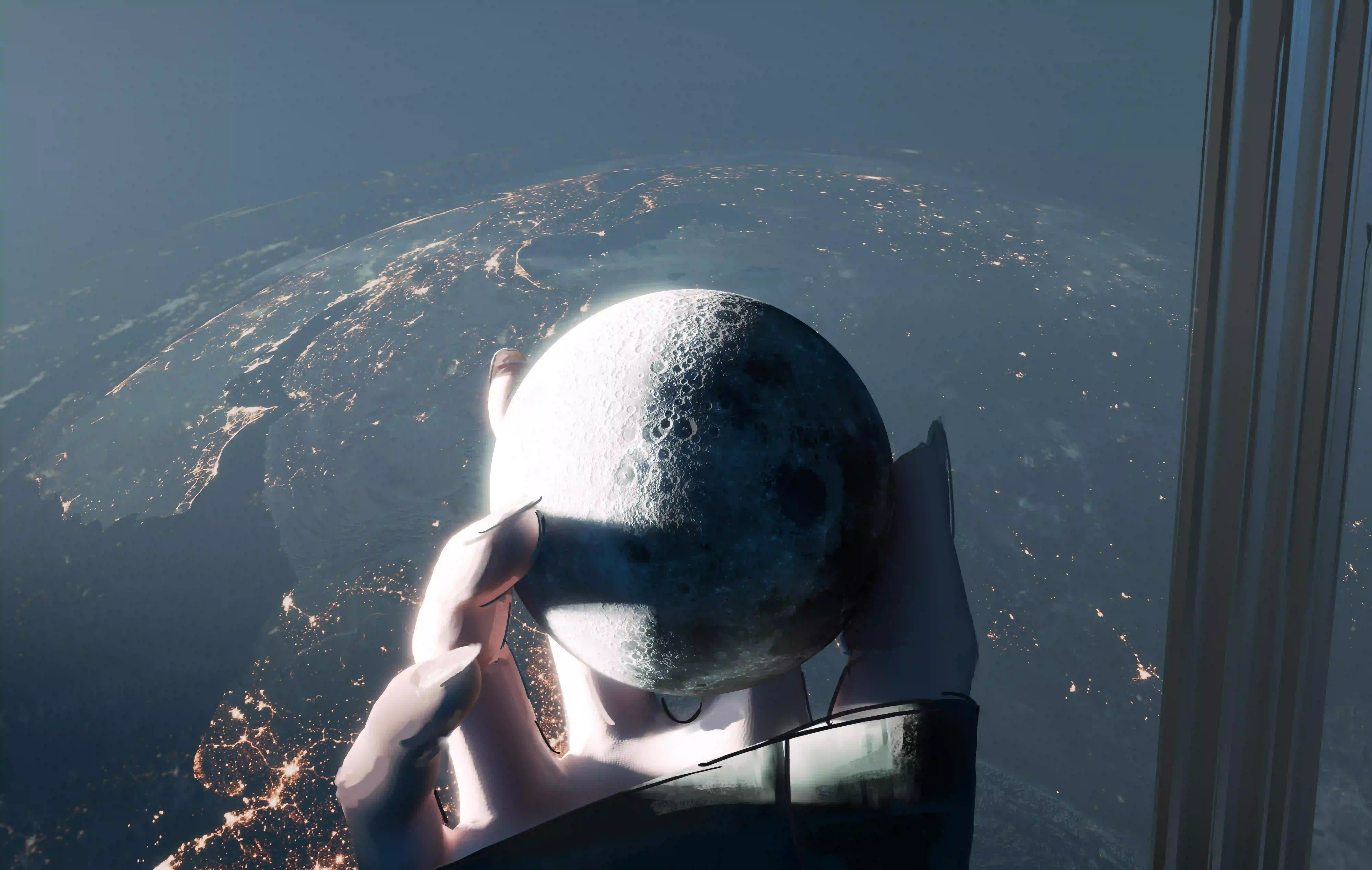 动漫 二次元 wlop 手中的星球 