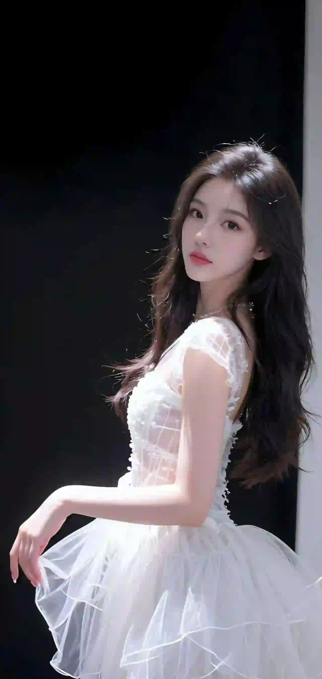 白色唯美 白色裙子 清纯美女