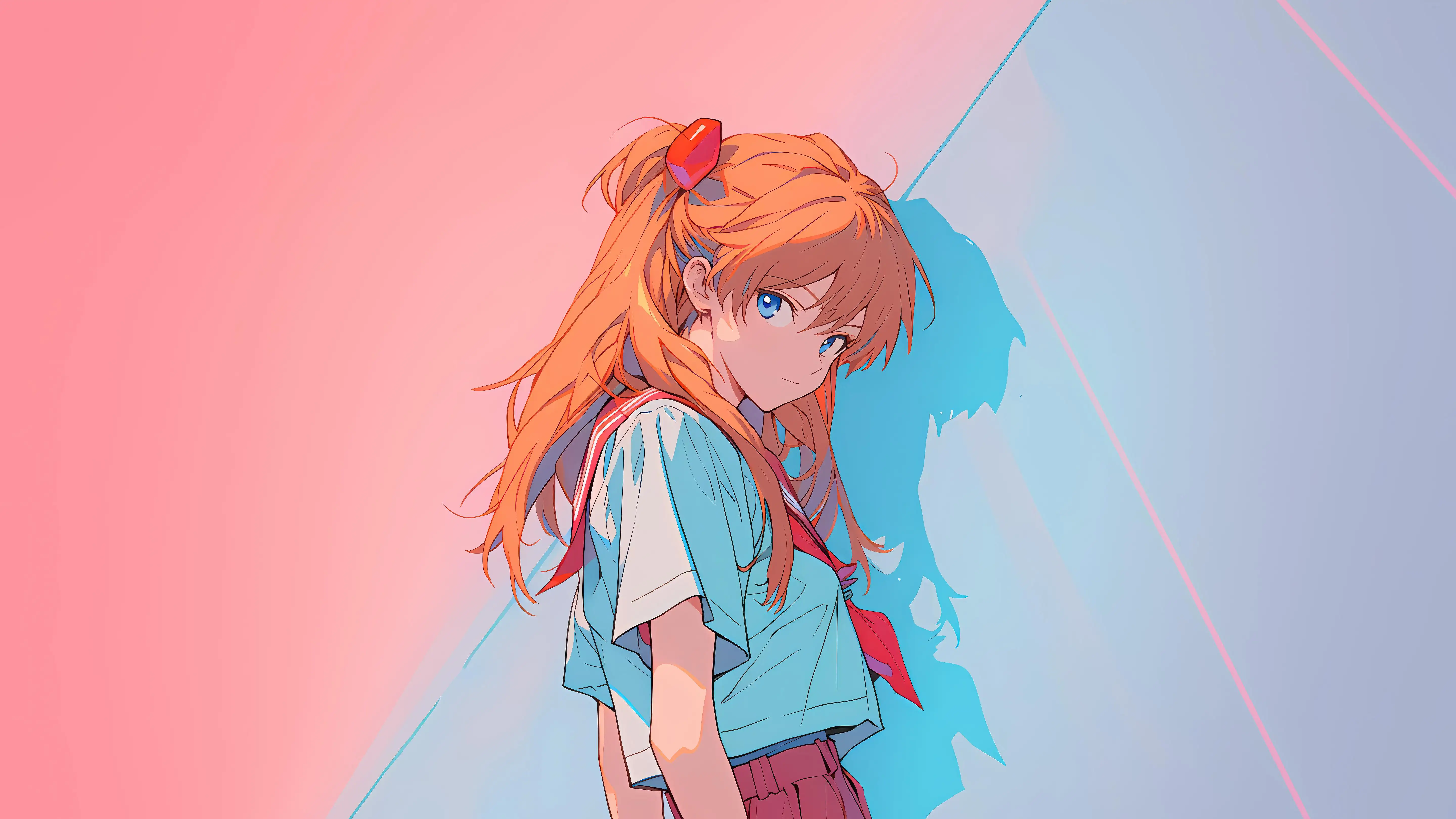 动漫角色｜红色蝴蝶结｜eva