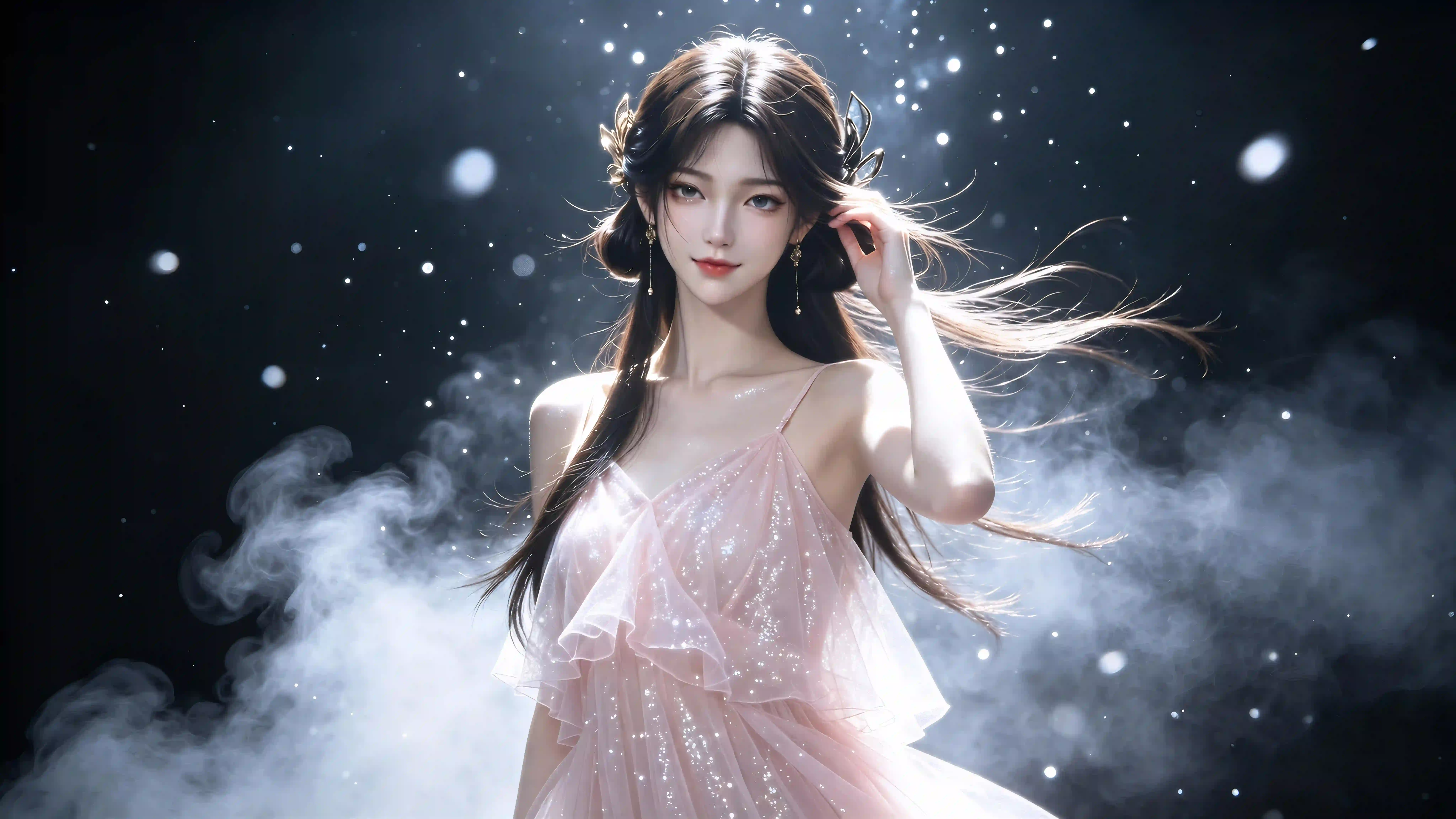 凡人修仙传 长发美女 性感 古风 仙侠 梅凝 白色雾气