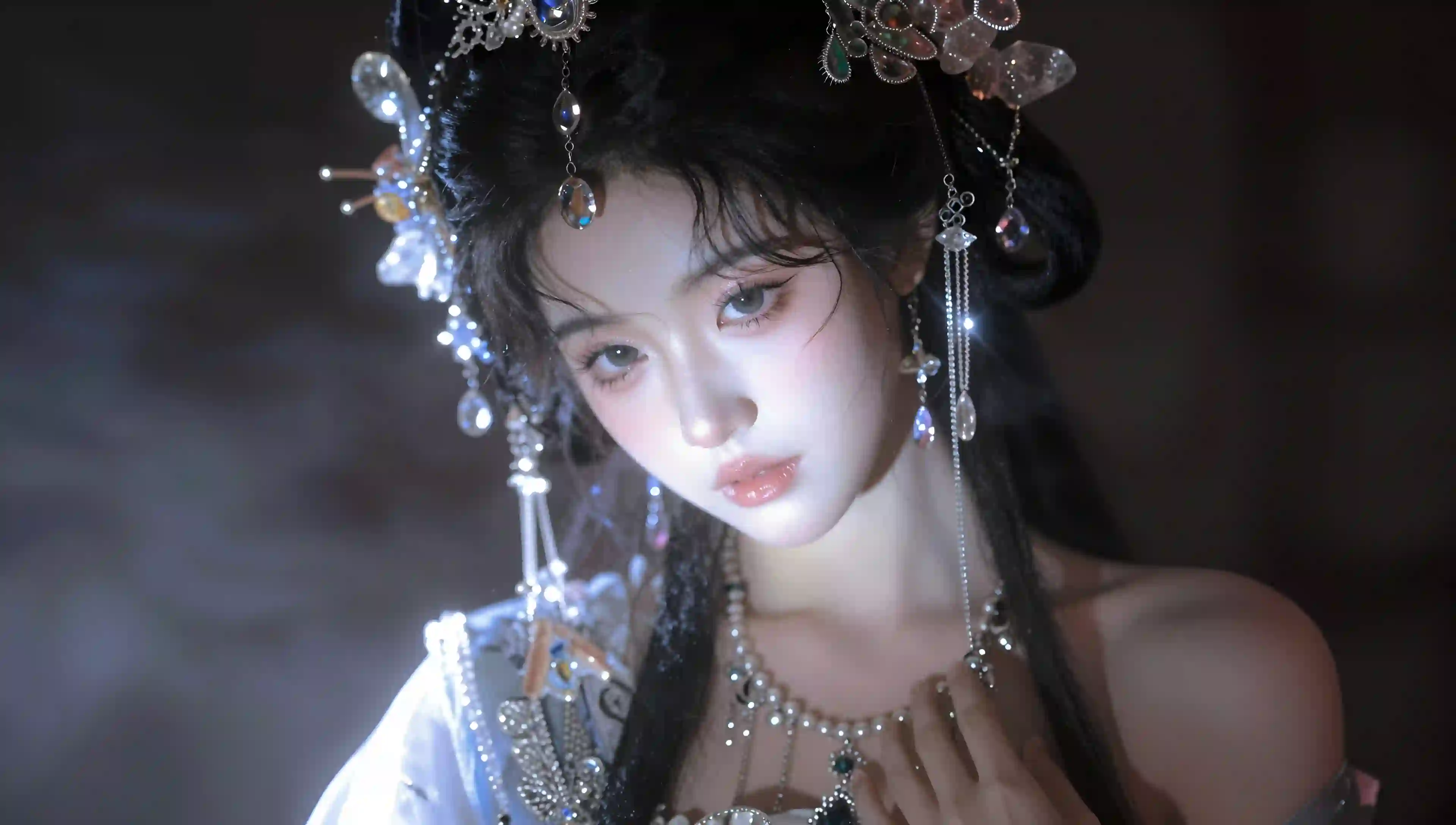 古风 cos 梦幻 少女 头饰 华丽 妆容