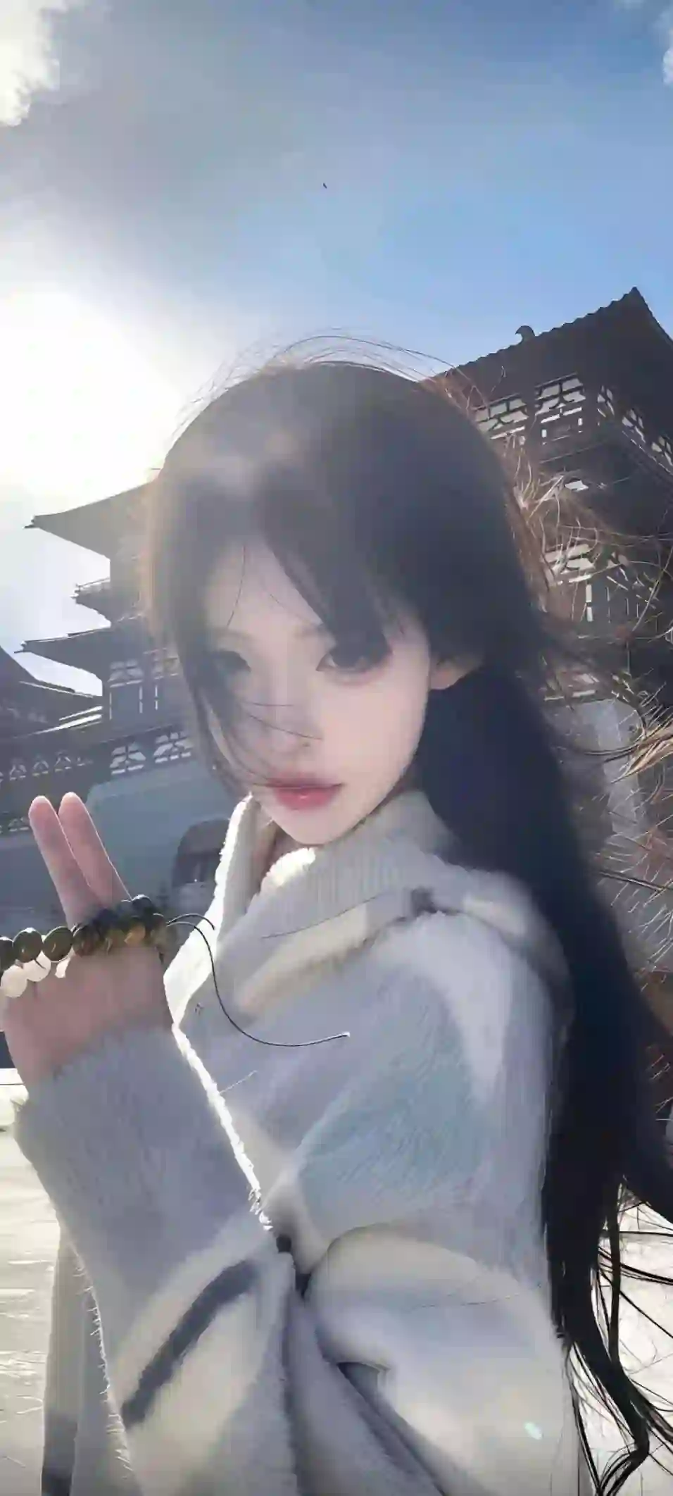 古风少女 阳光 古建筑 唯美 人物
