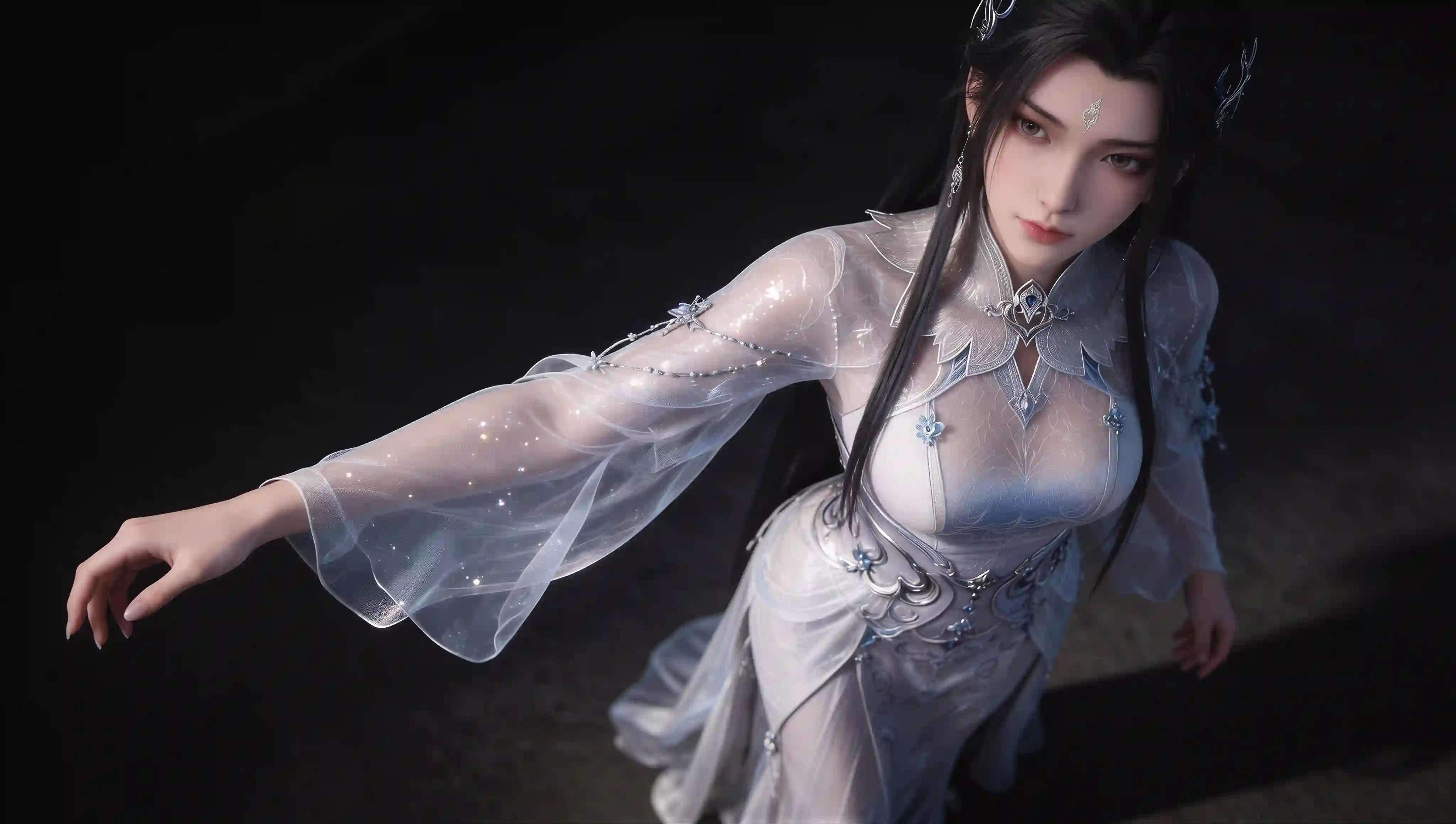 古风仙侠 3D美少女 白色薄纱 南宫婉 奇幻角色