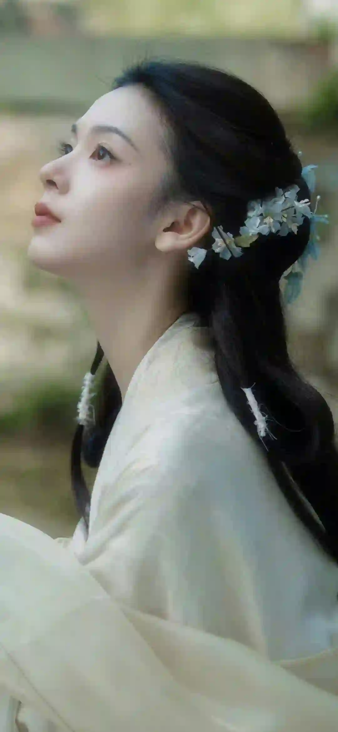 白色汉服女孩 古风 汉服古风 户外写真 陈潇