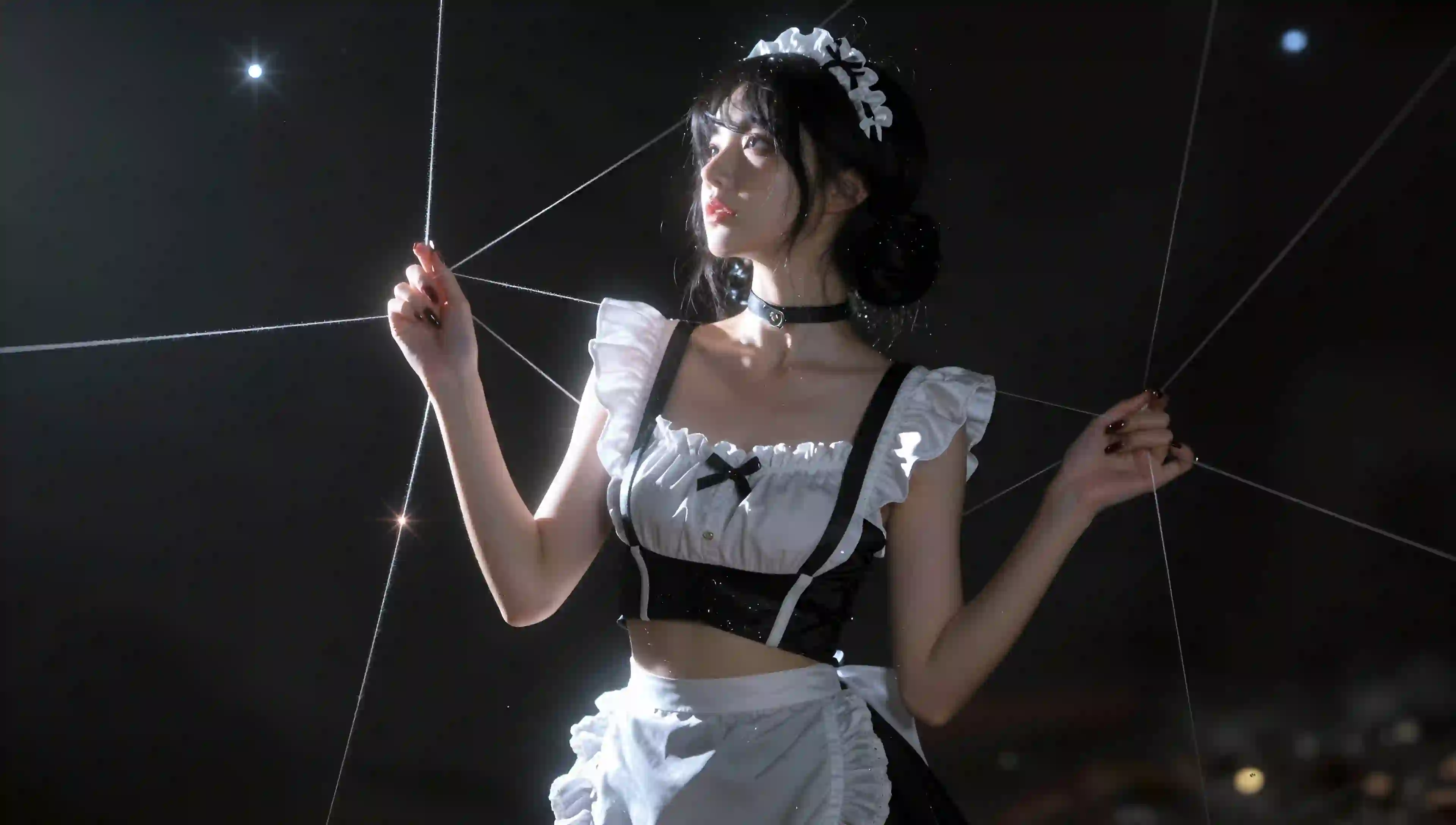 女仆 个性穿搭 清纯美女 星空