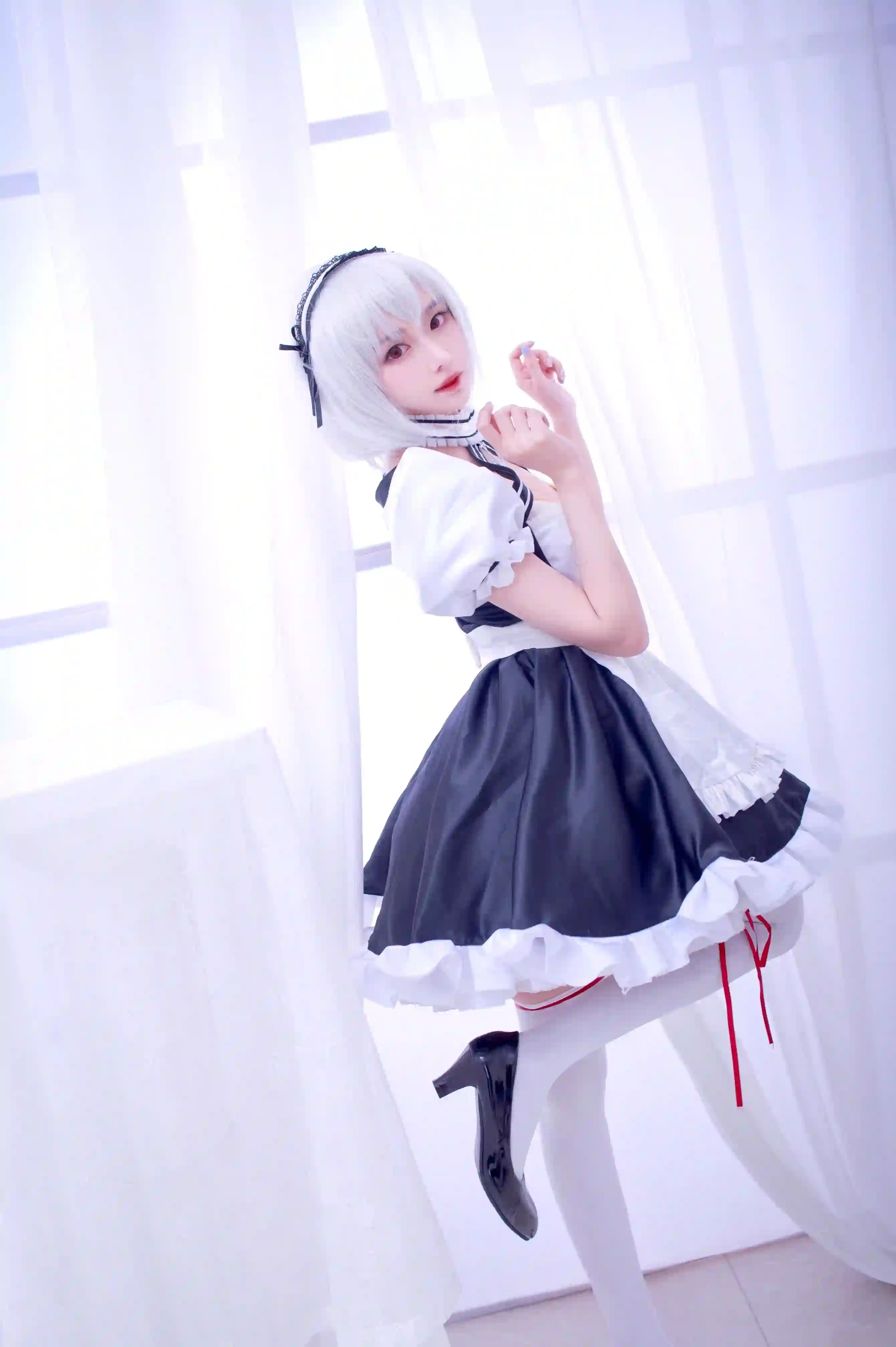 雷姆 cosplay 女仆装 写真 窗边柔光