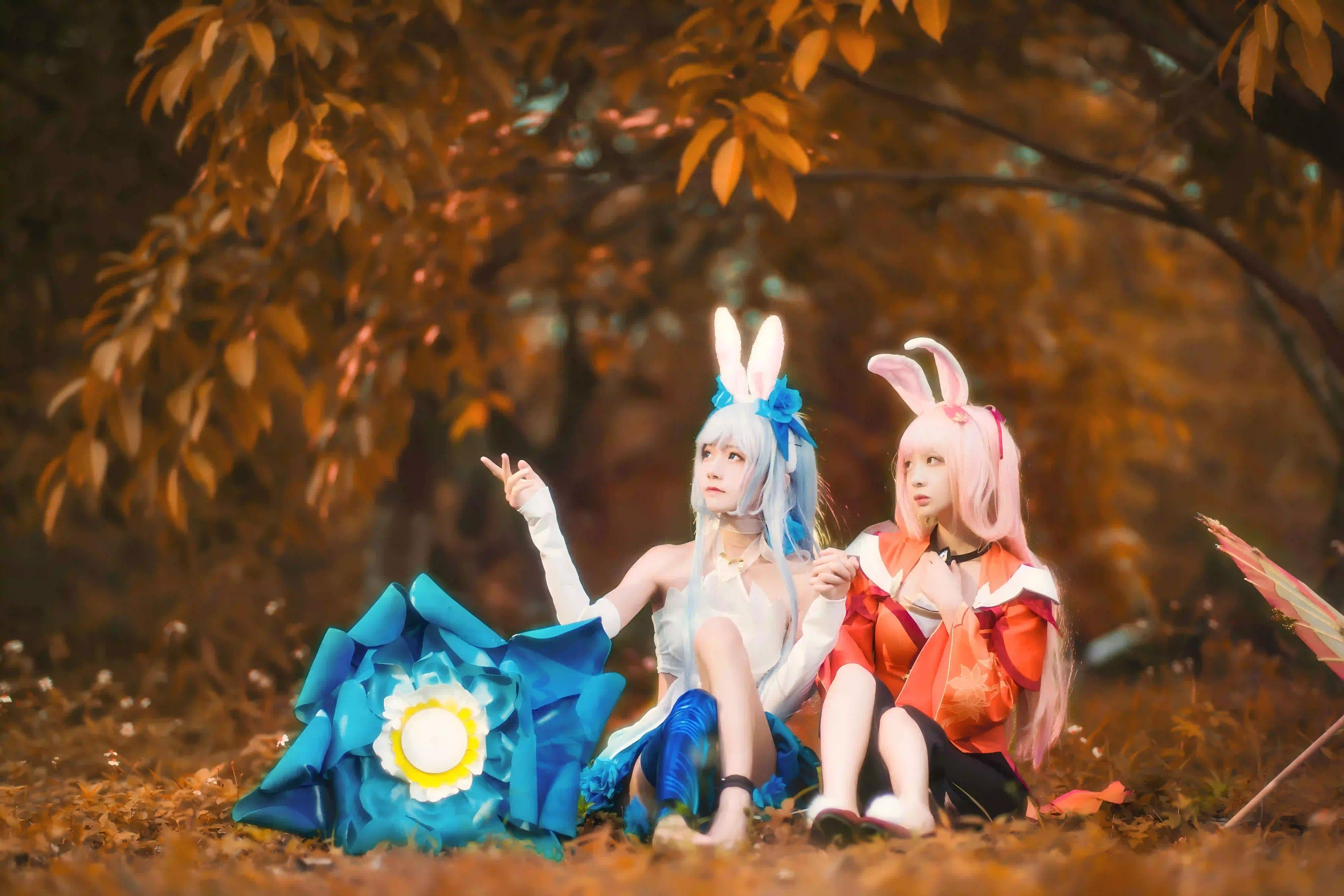 coser 户外 暖色调 美女