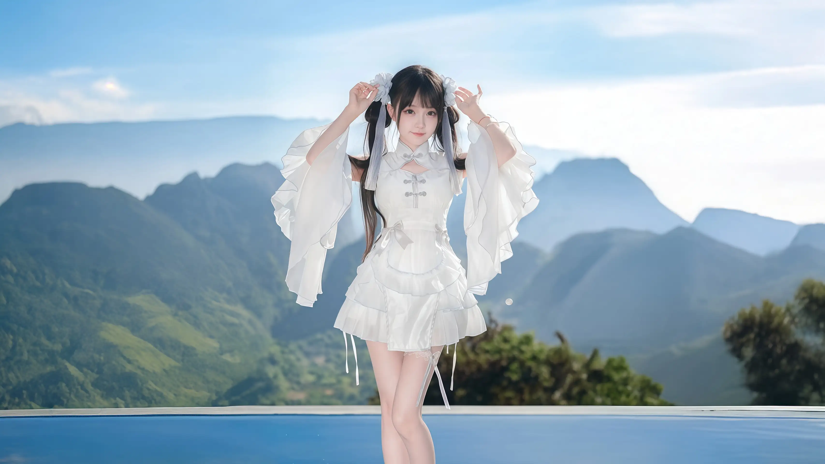 可爱古风白裙少女