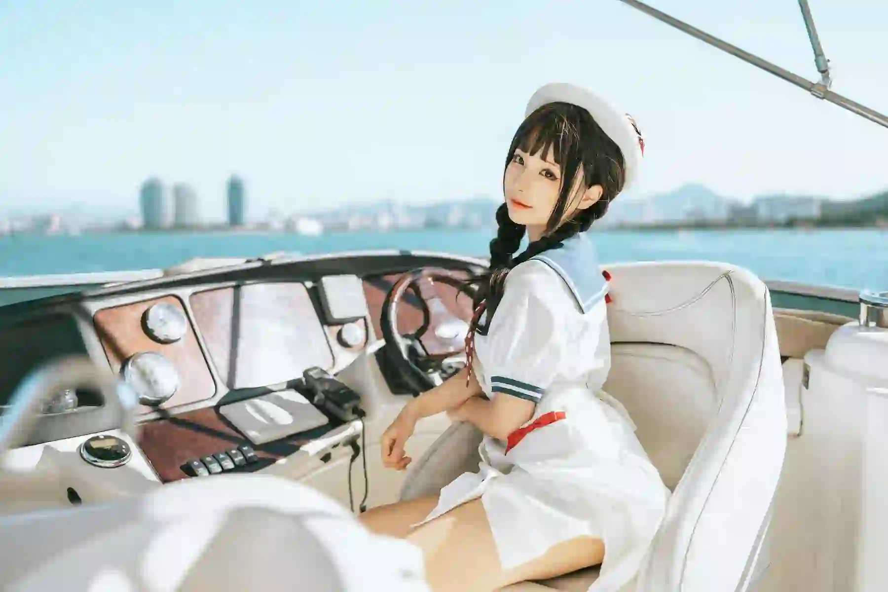 双马尾 水手服 白色衣服 夏日 青春