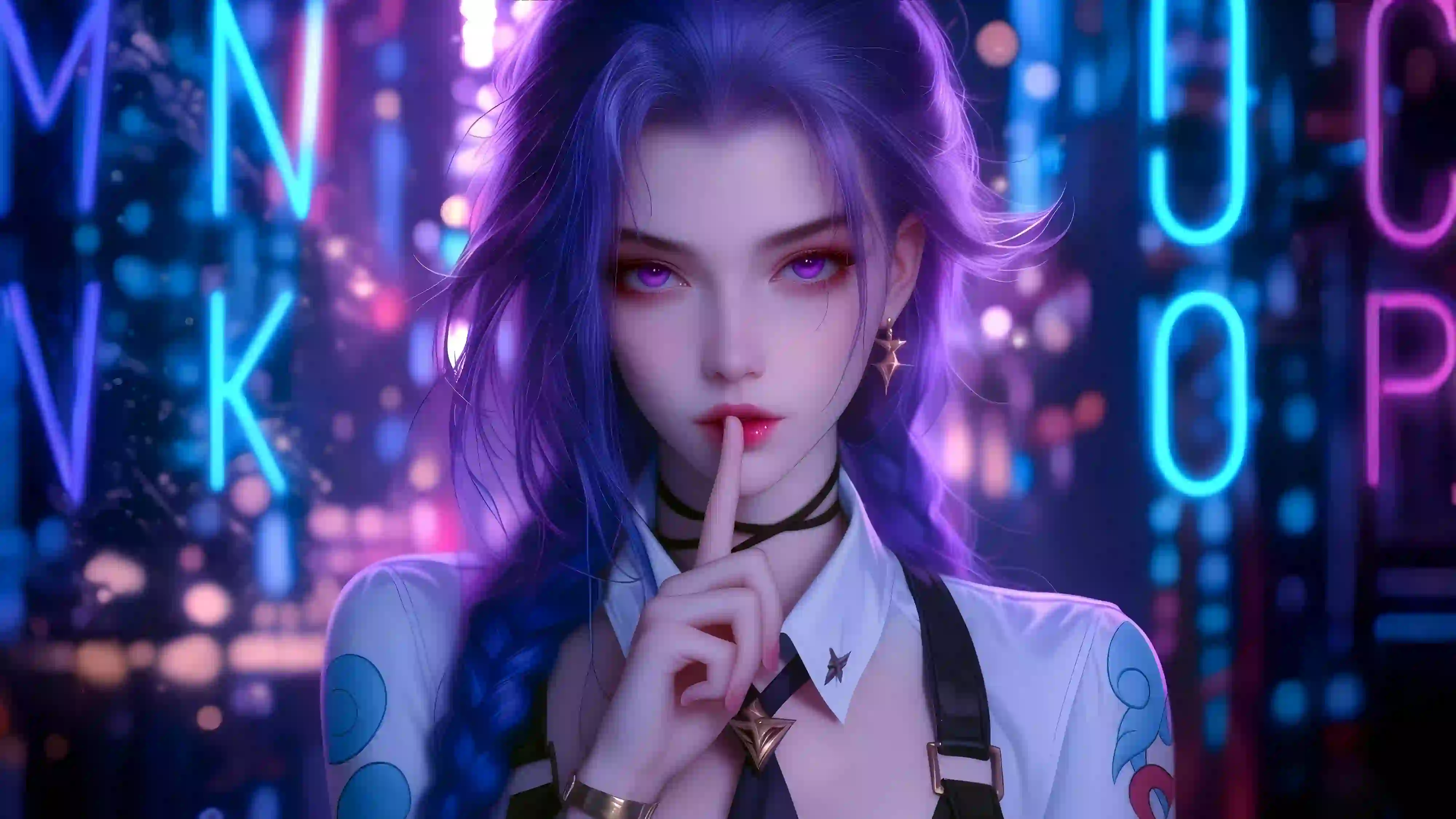 金克丝 长发动漫女孩 游戏角色 ai 英雄联盟