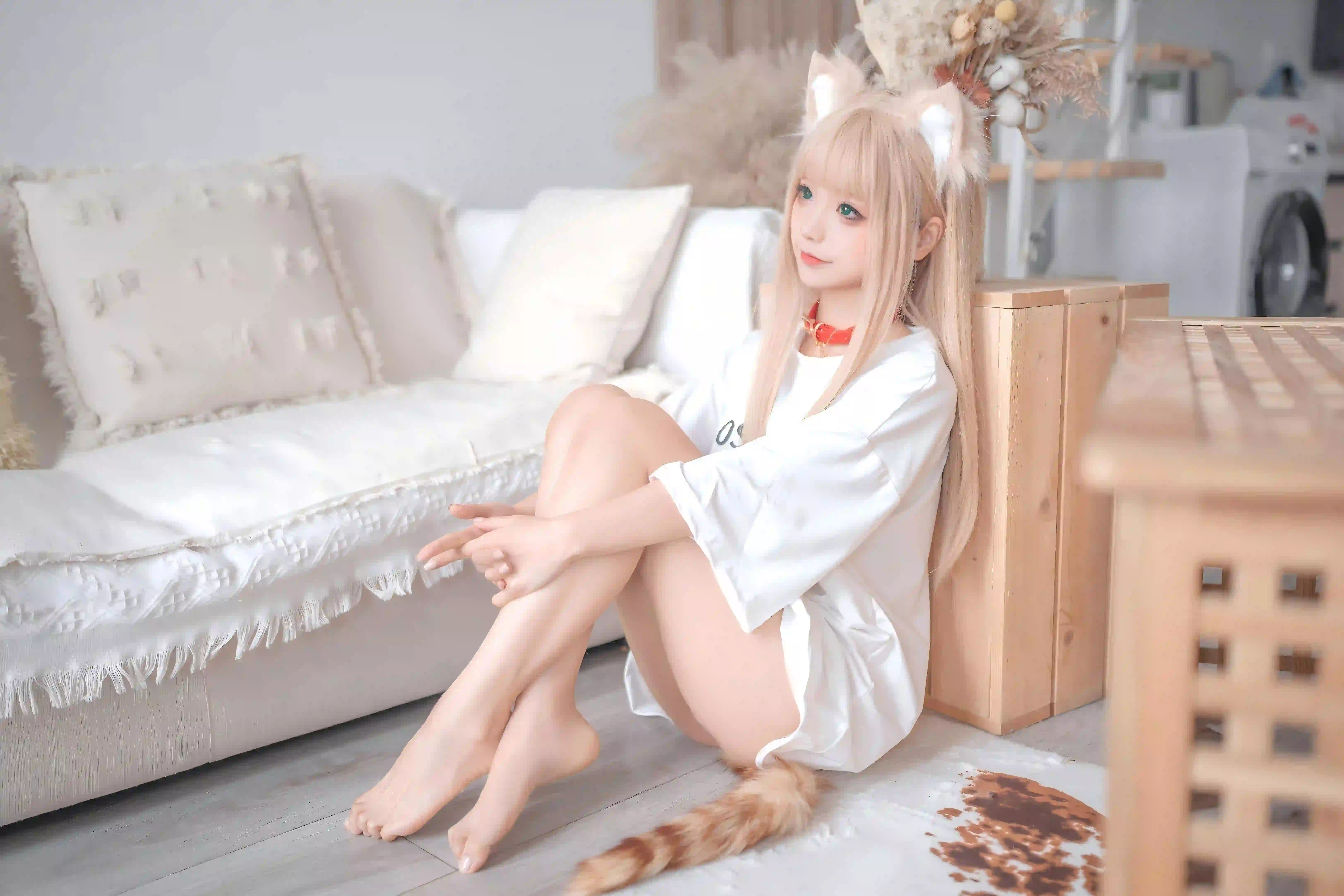 猫耳女孩 居家写真 可爱 coser 美腿 长腿