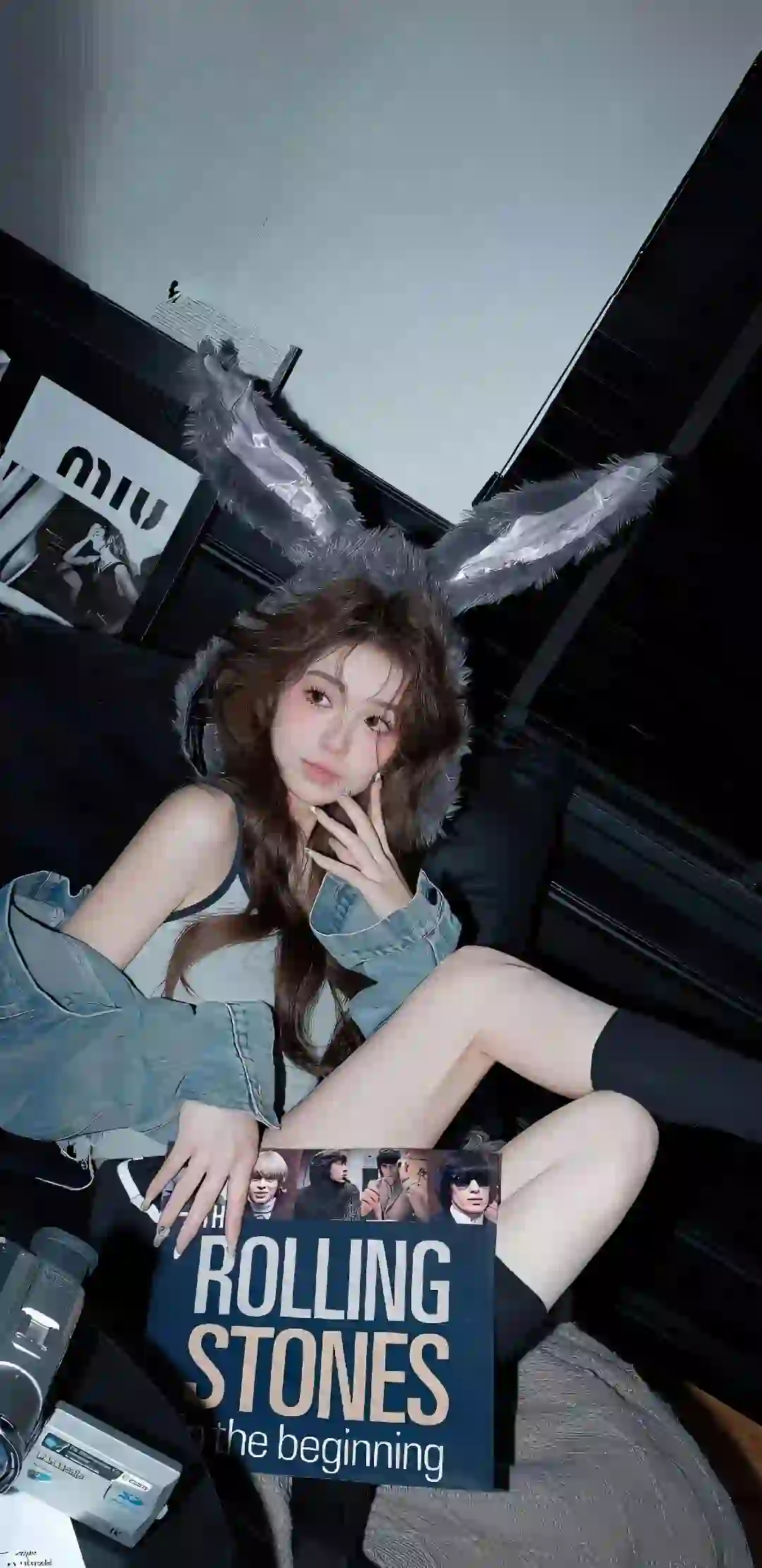 美女 长发美女 兔耳朵