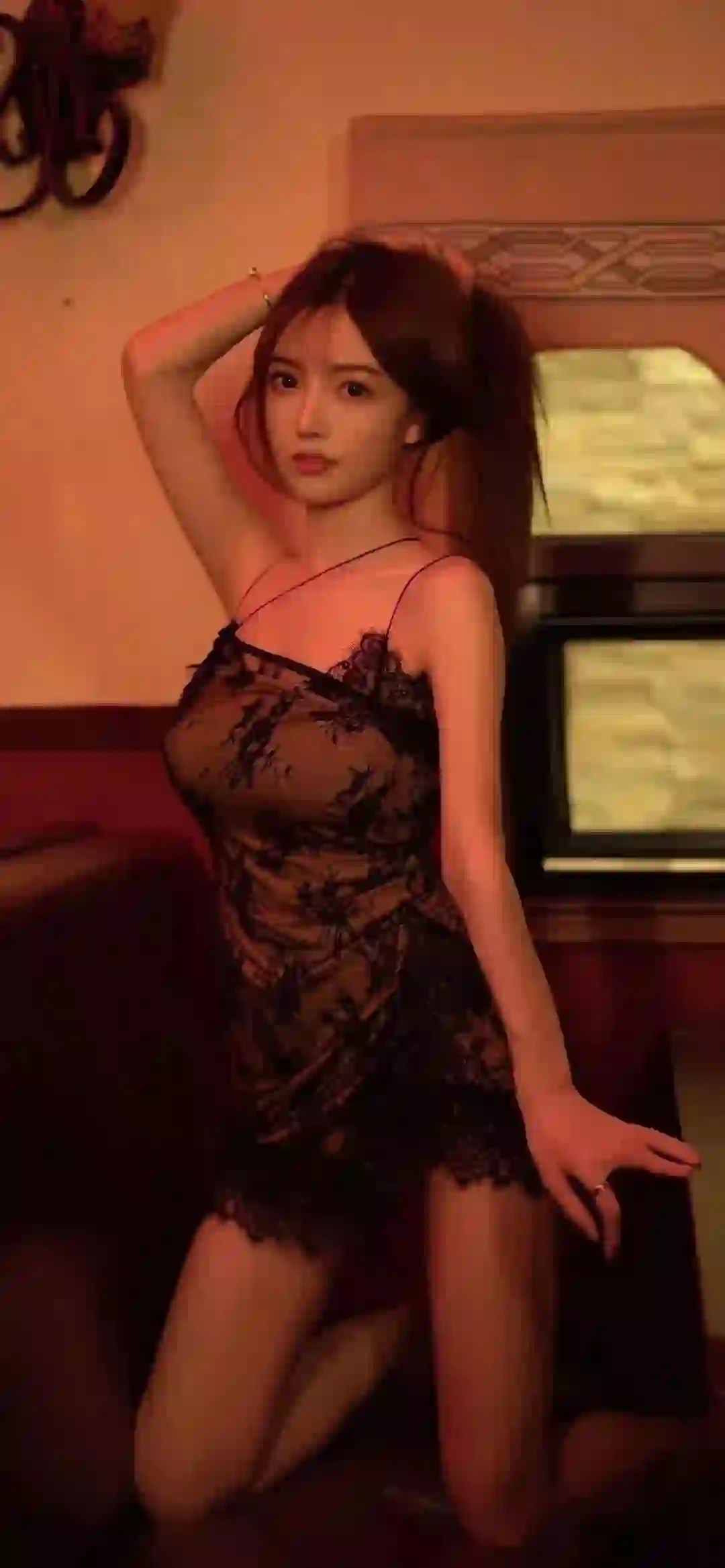 性感美女 抹胸穿搭 长腿美女 暖色调 抹胸
