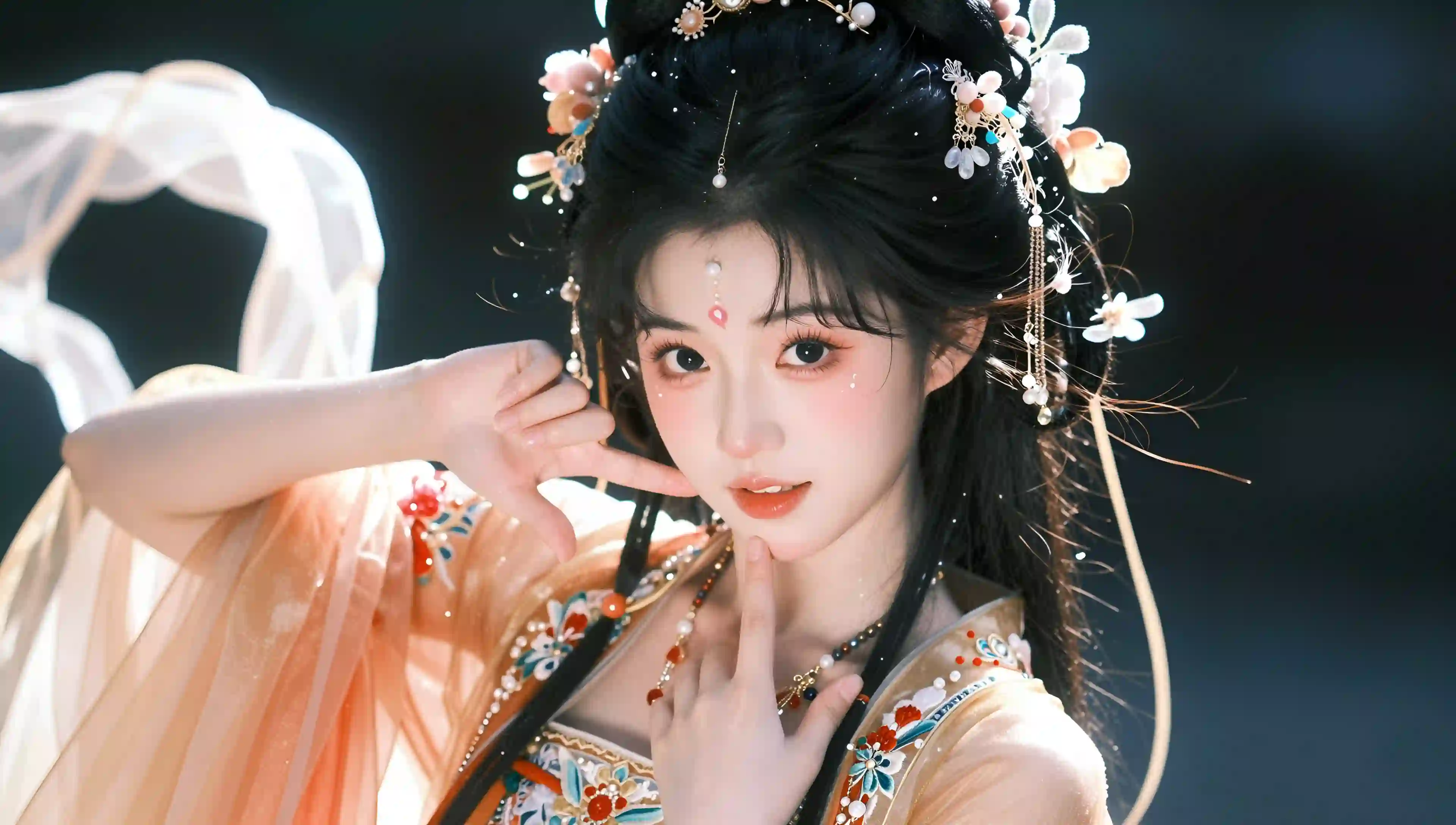 古风 汉服 少女 唯美 妆容 发饰 人像