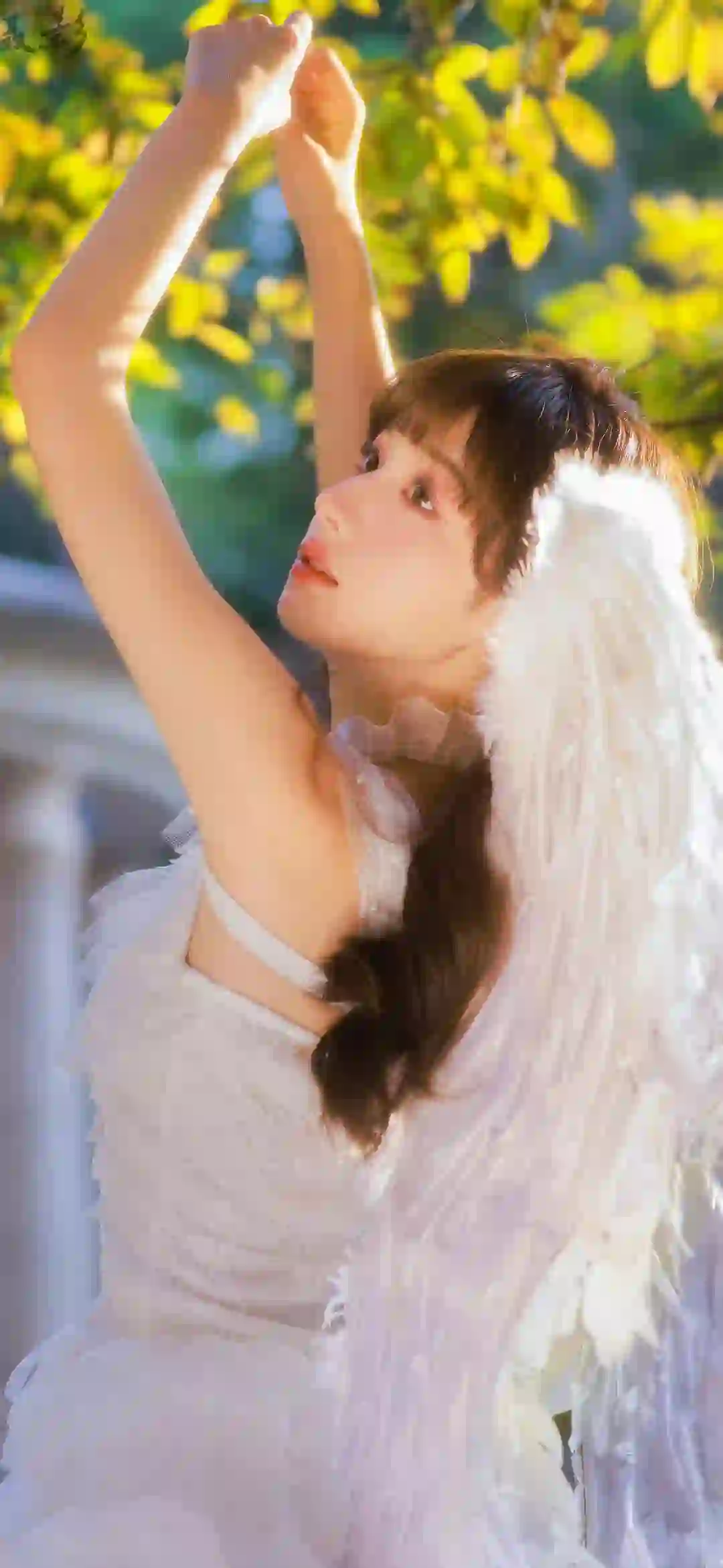 美女 长发美女 白色长裙美女 清纯 