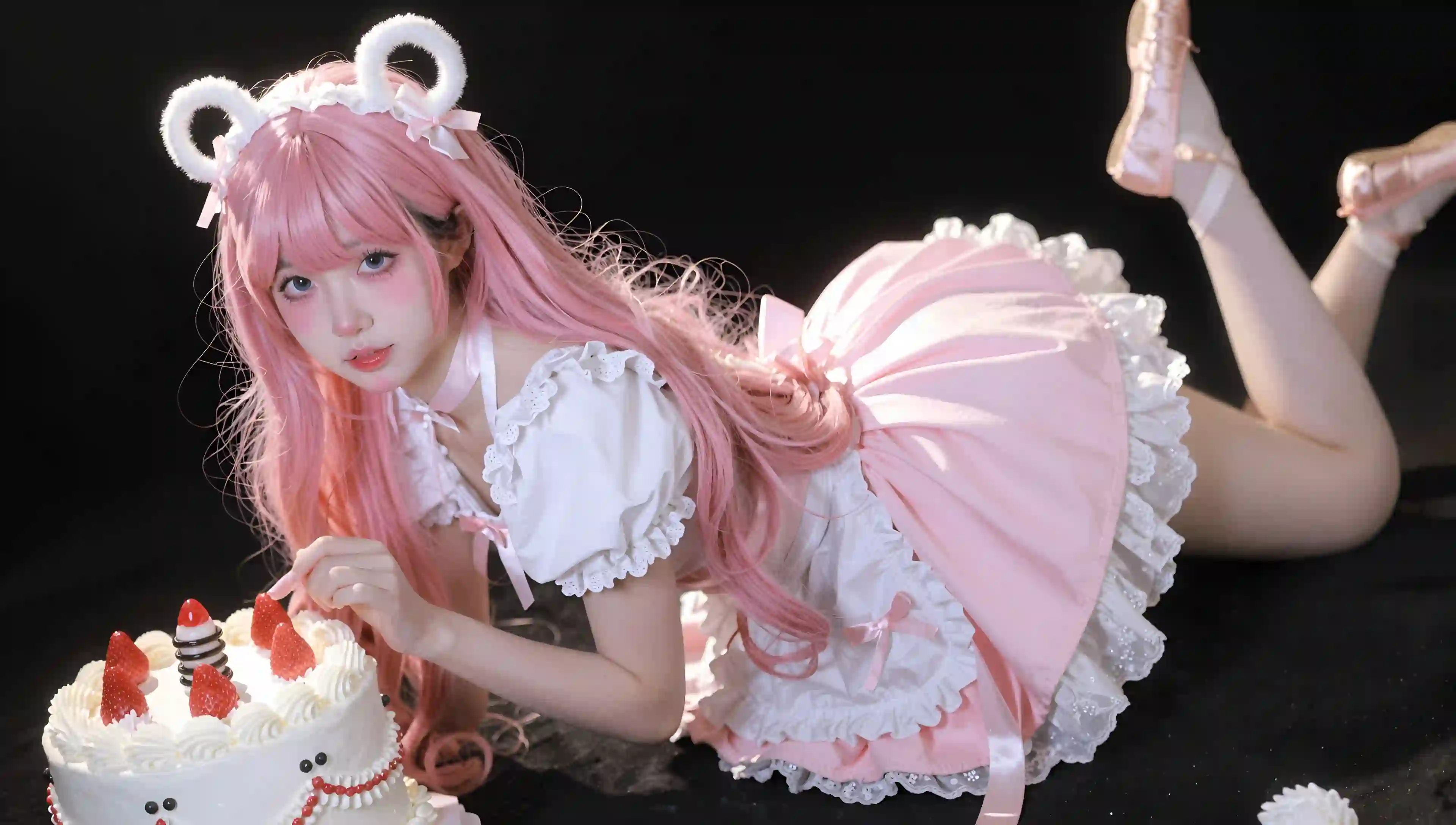粉色 洛丽塔 女孩 蛋糕 可爱 COSPLAY