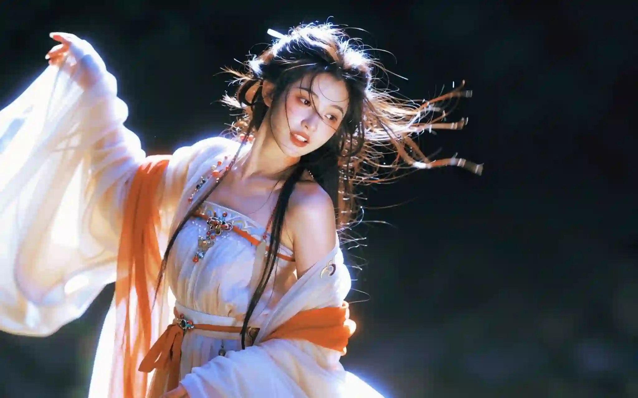 颓废治愈氛围 性感美女 古风汉服美女 舞蹈