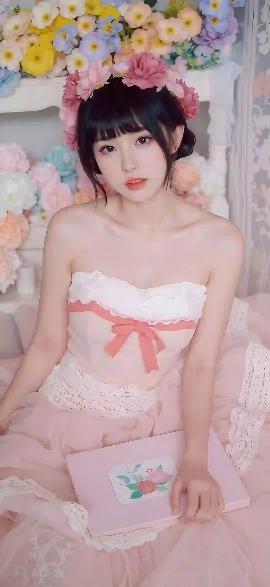 甜美女孩 长发美女 可爱女孩 抹胸 