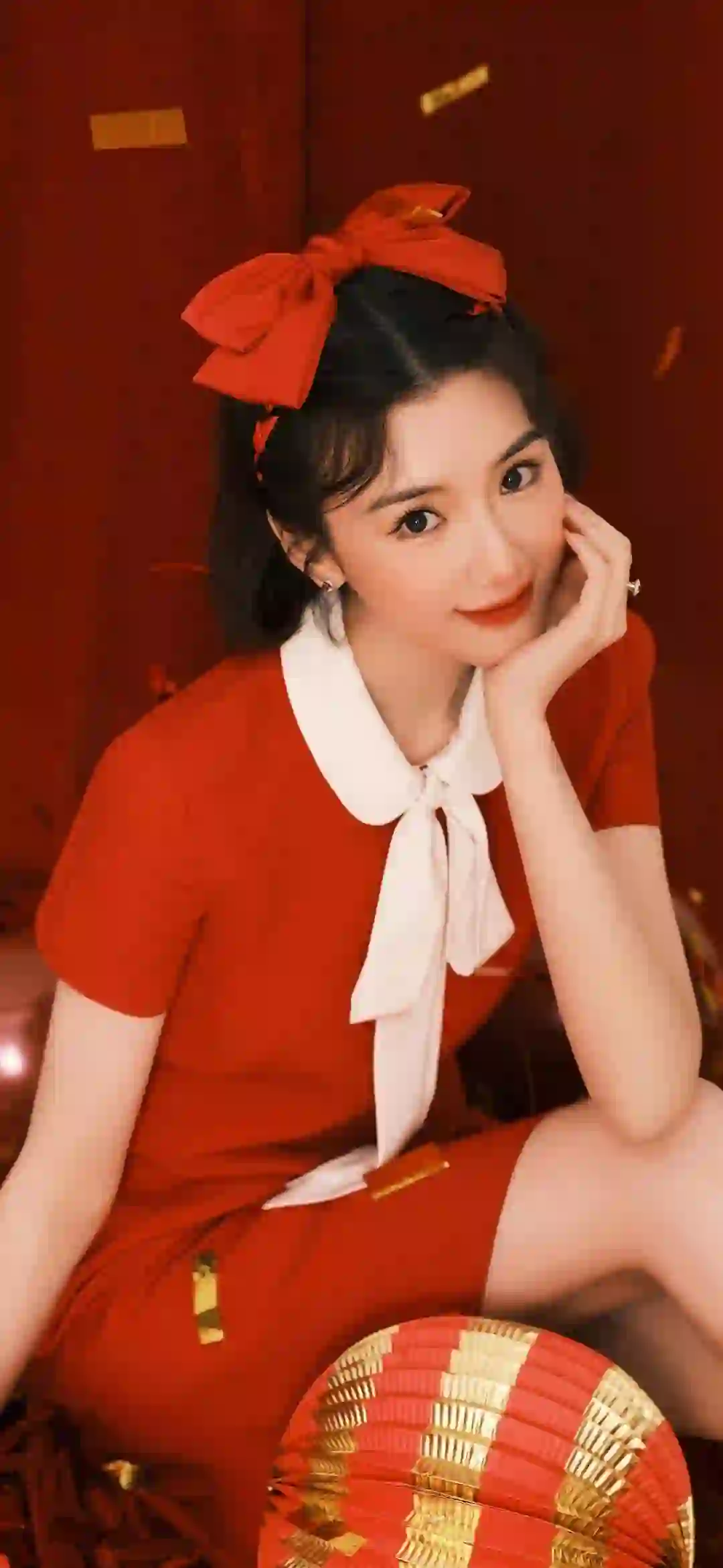 可爱女孩 毛晓彤 红色短裙美女 长腿美女