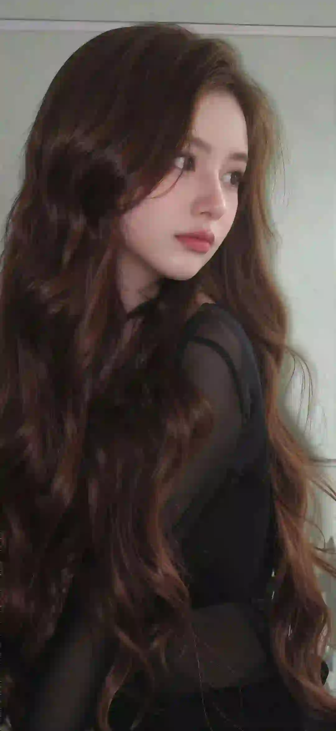 长发美女 波浪发型