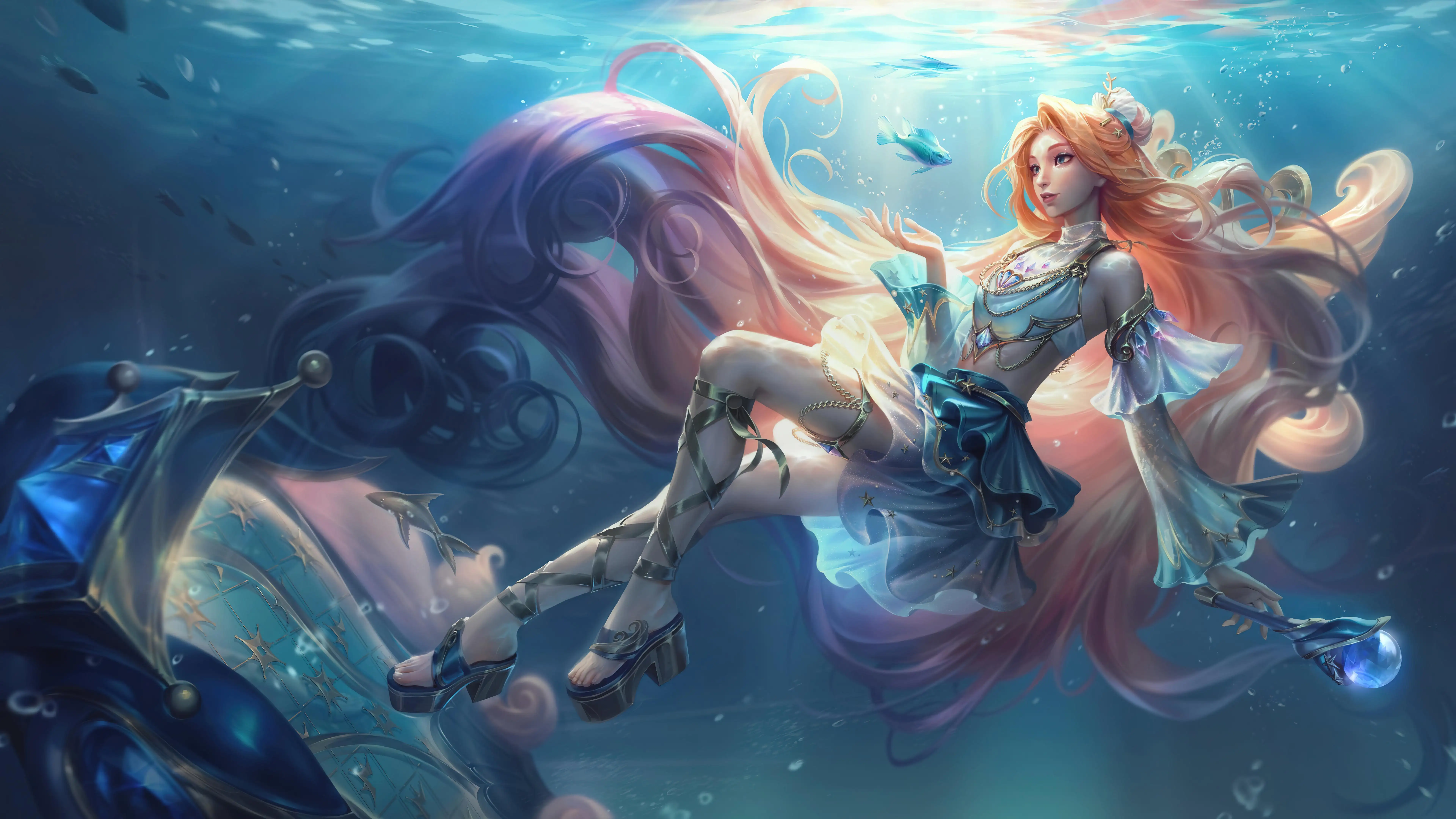 LOL英雄联盟星籁歌姬 海之歌 萨勒芬妮 超高清8k电脑壁纸
