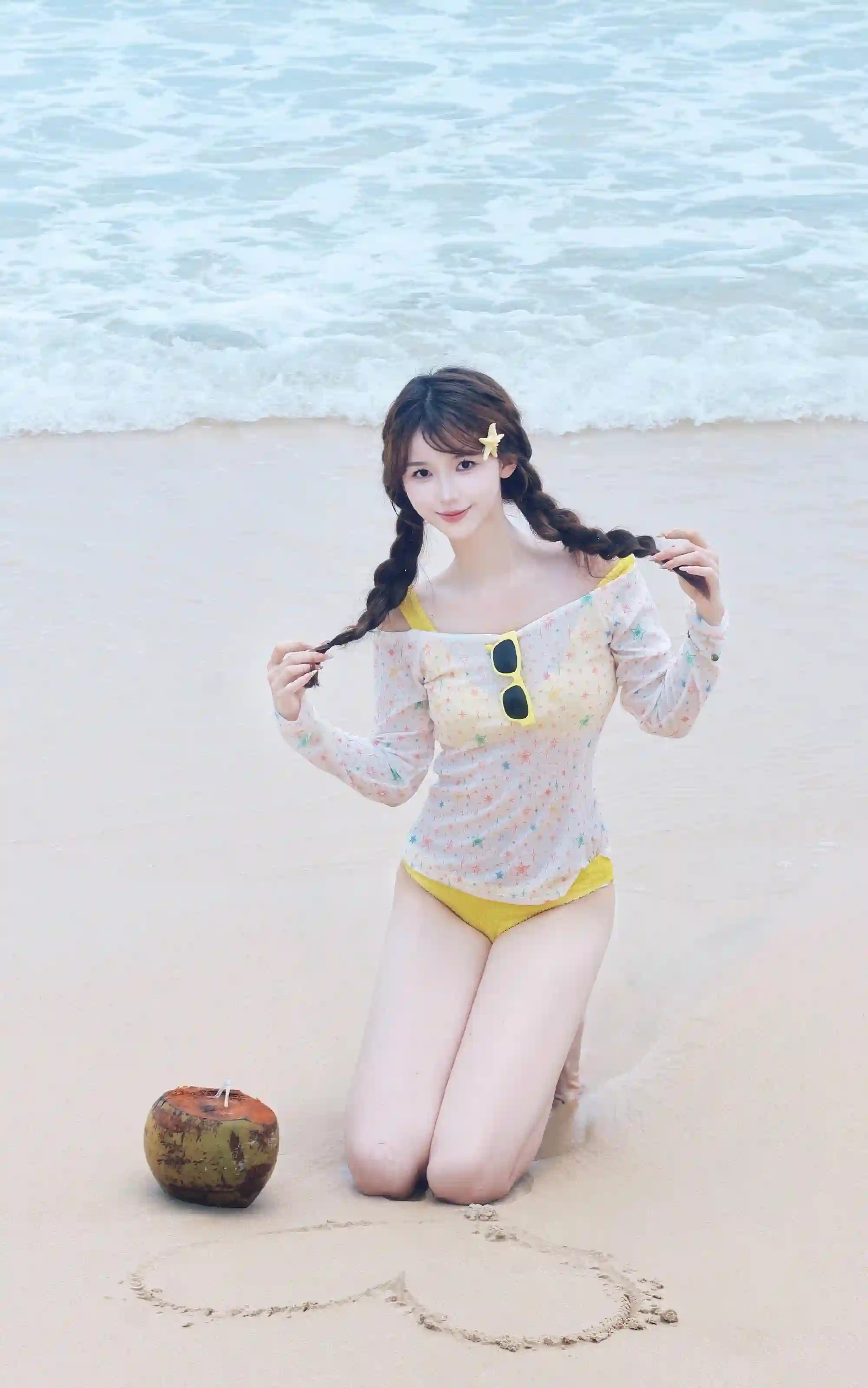 长发美女 性感美女 沙滩美女 海水 海边写真 