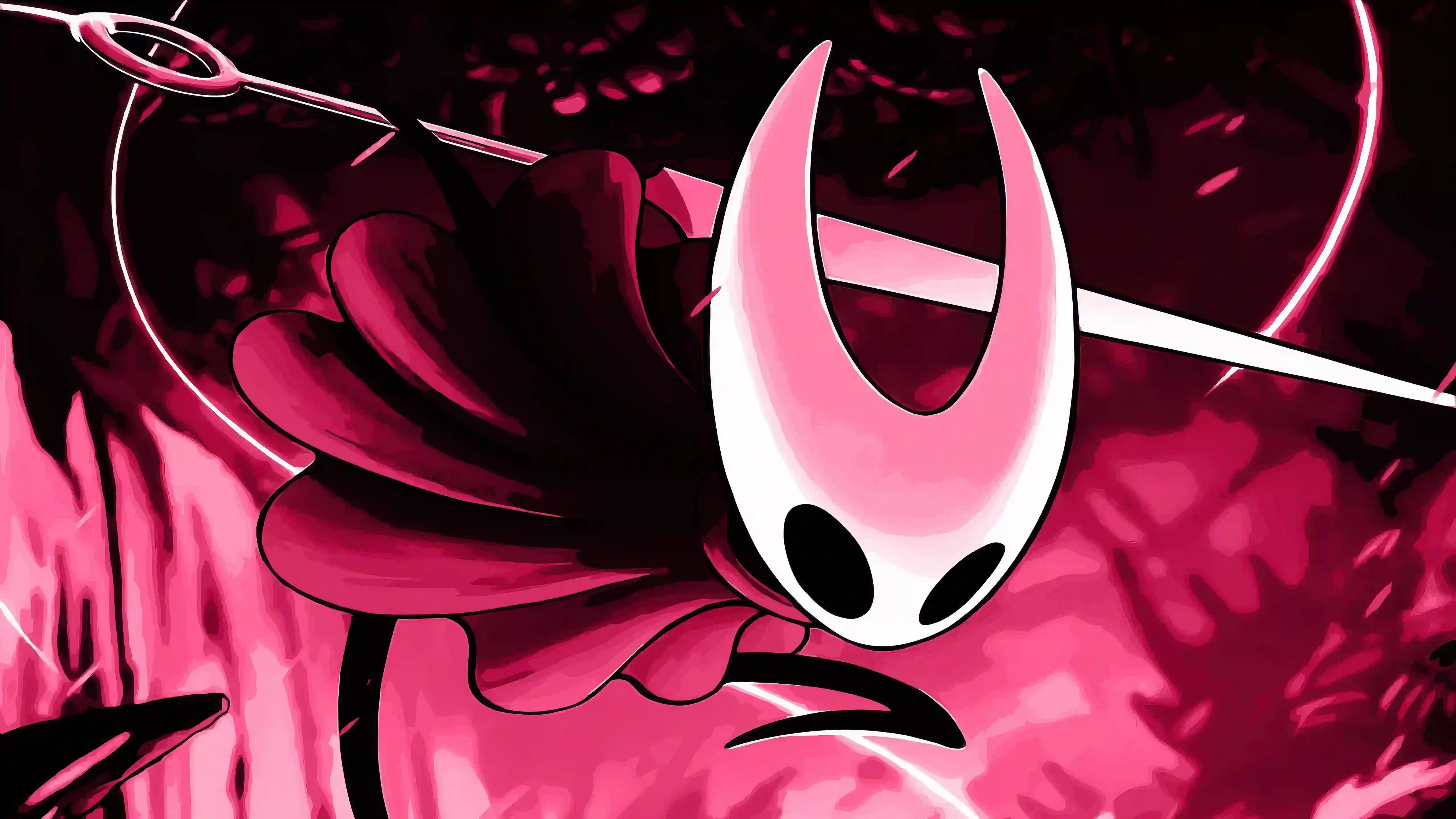 hollow-knight 游戏角色 二次元 粉红背景