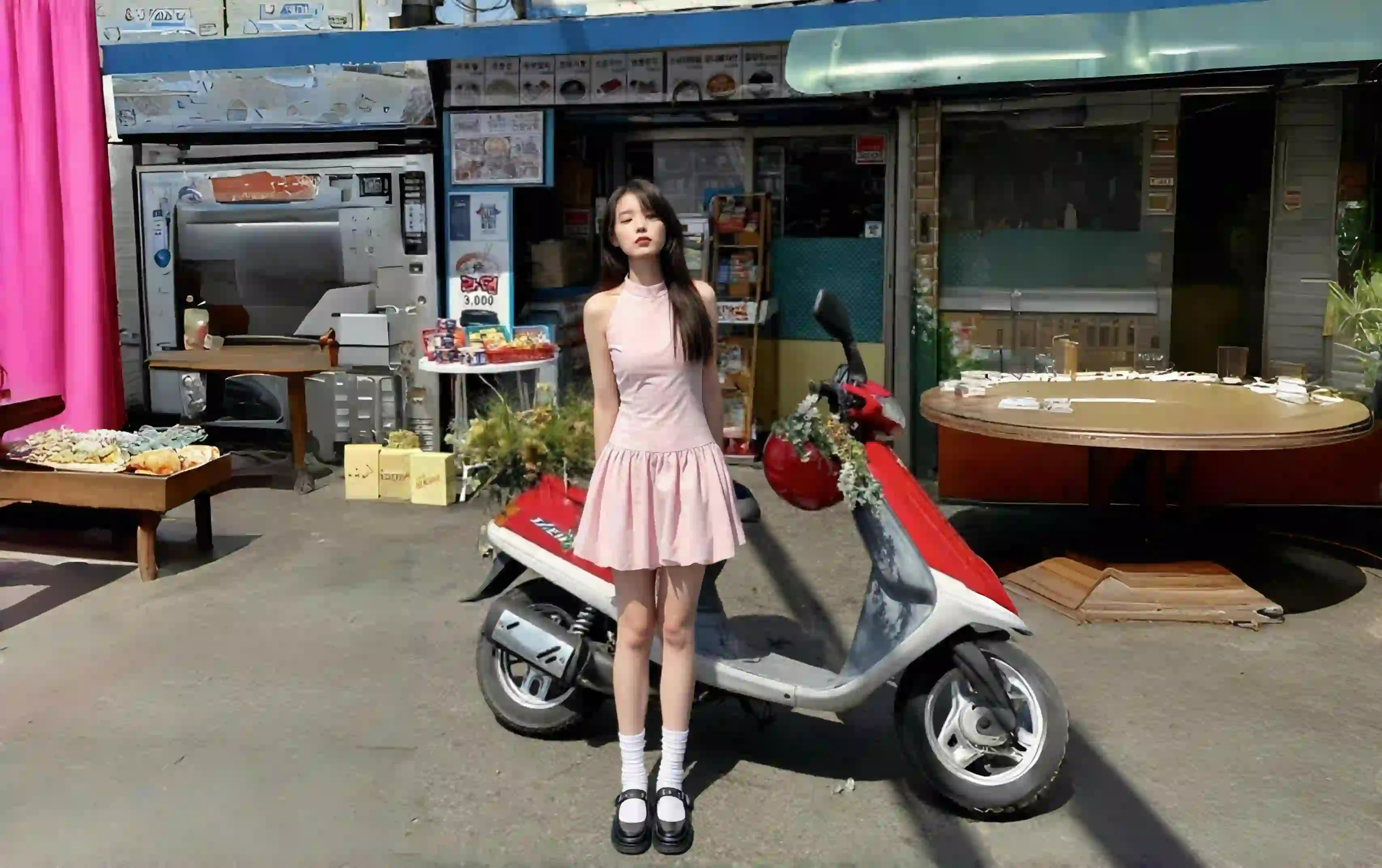 美女 户外 长腿女孩