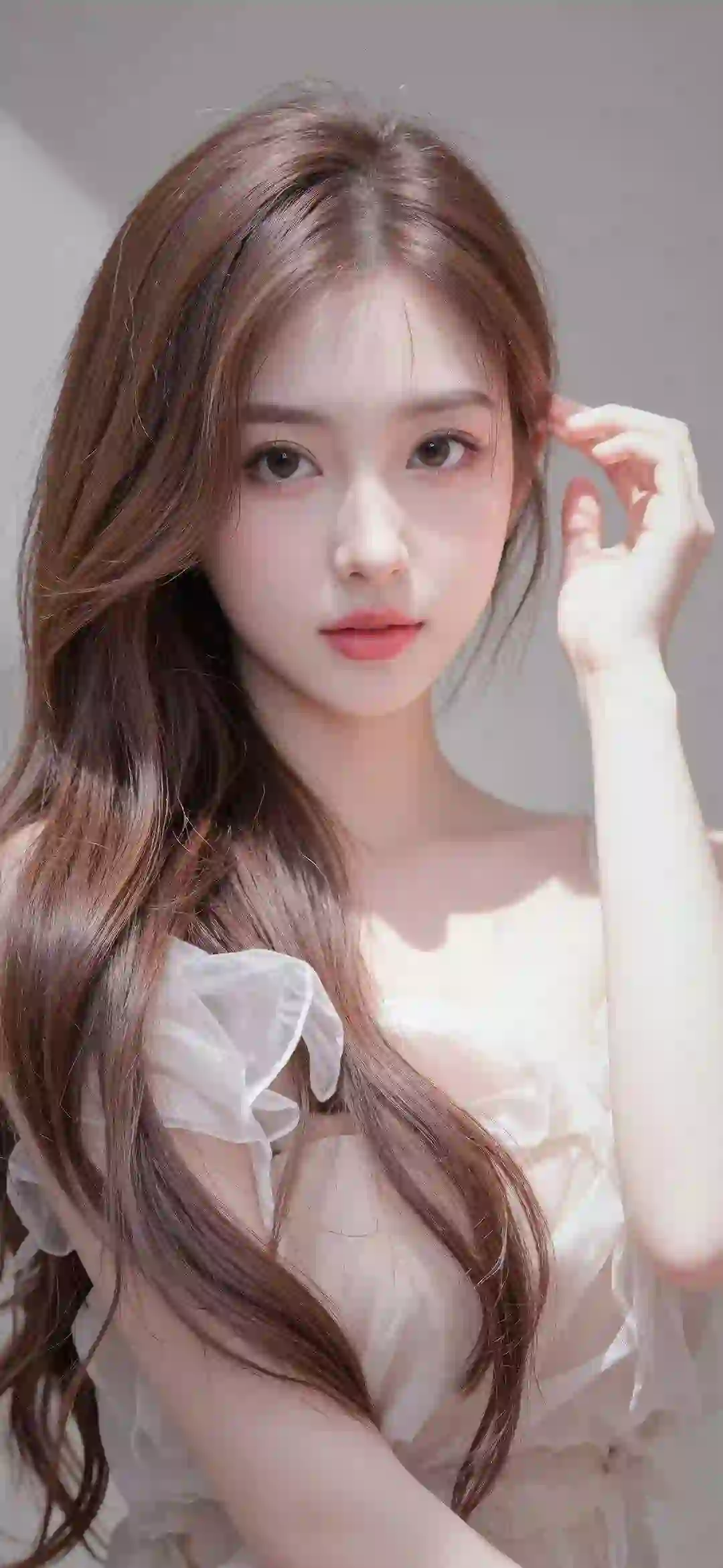 长发美女 性感美女 光影