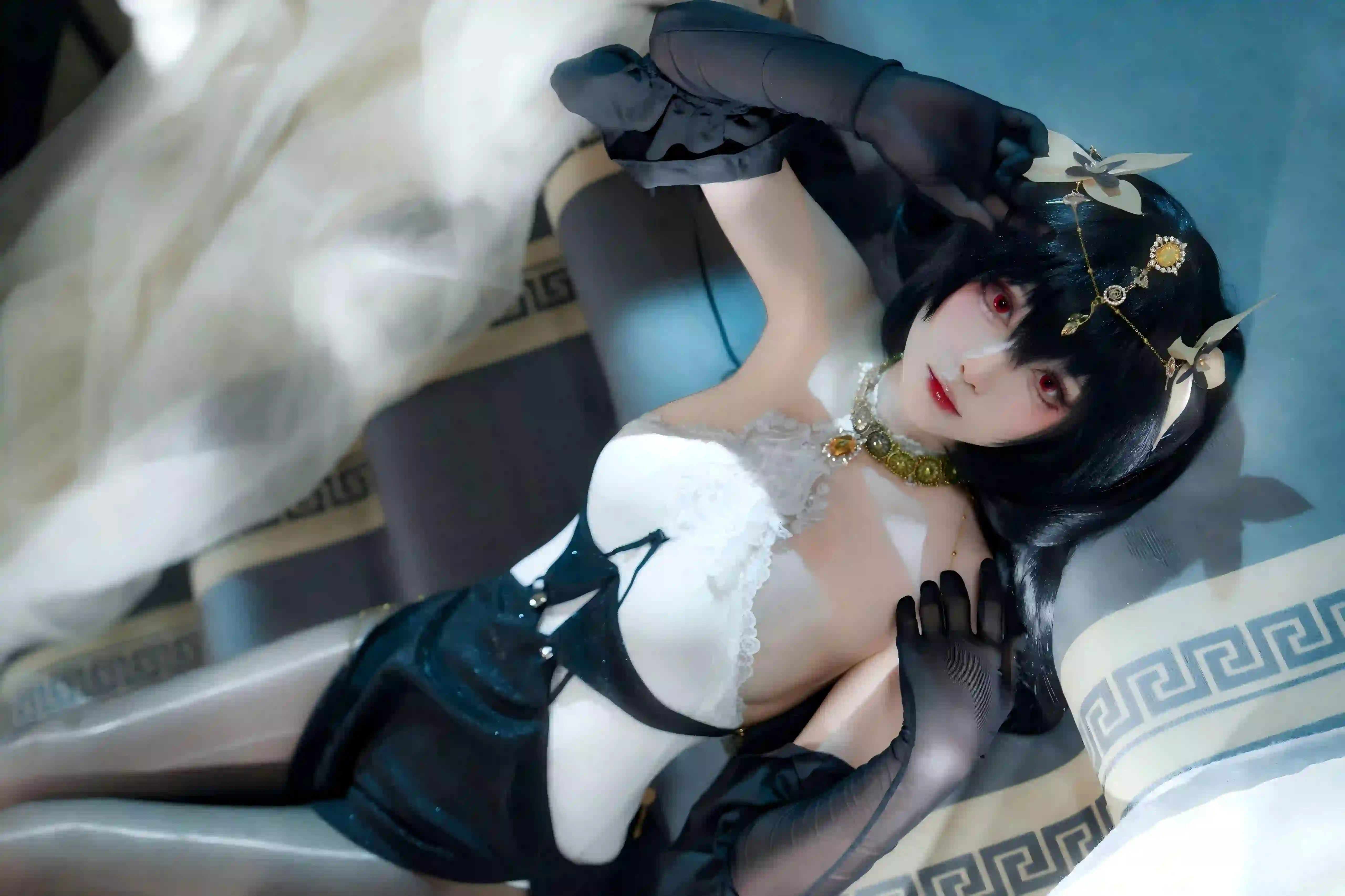 酷酷 cosplay 长发美女 丝袜美腿 性感美女 黑丝高跟鞋