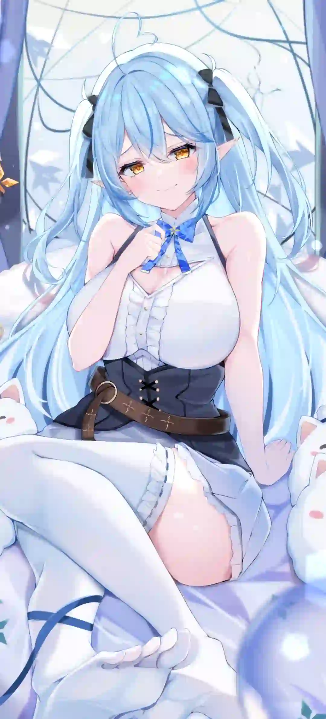 动漫女孩 二次元女孩 白色丝袜