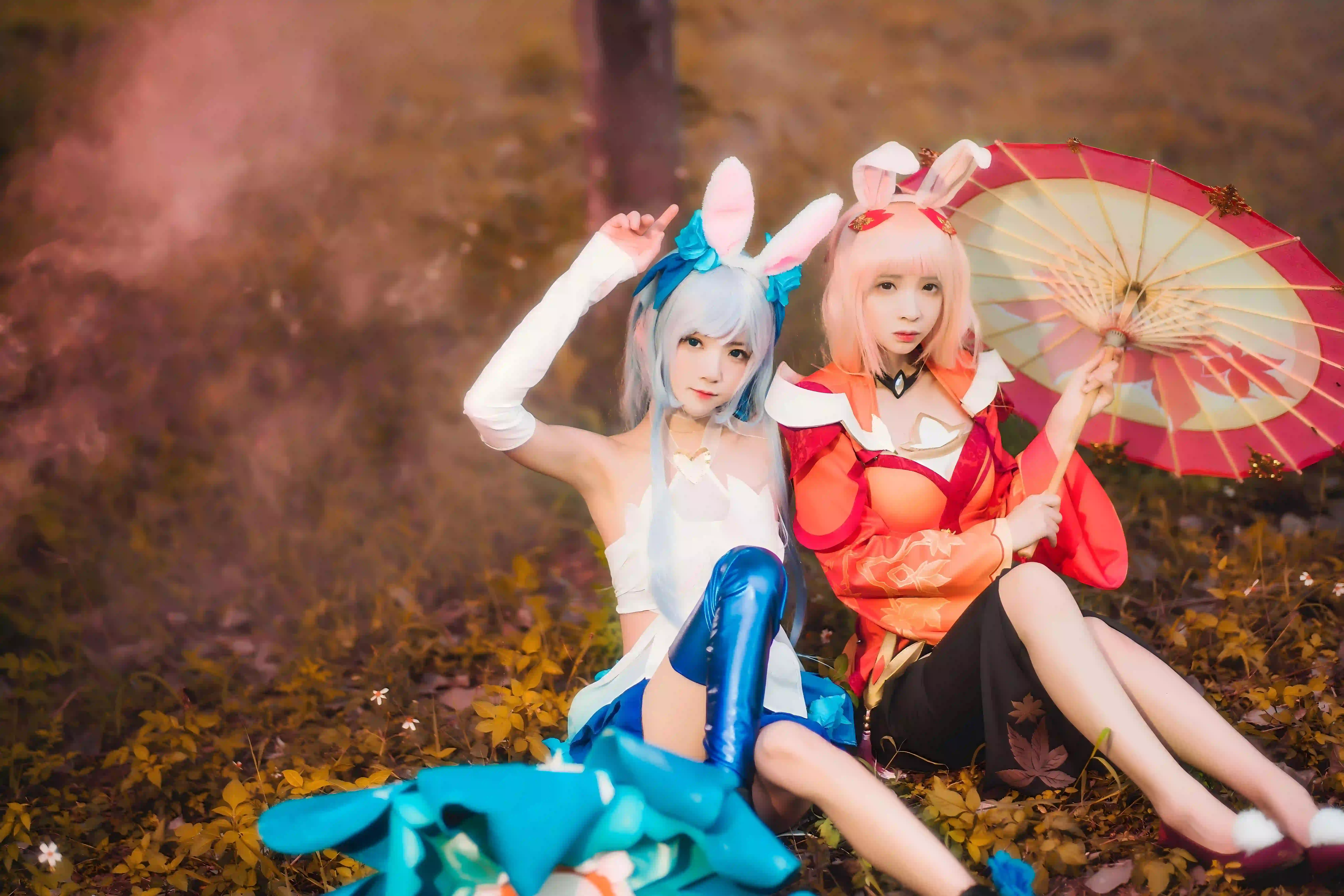 coser 户外 暖色调 美女