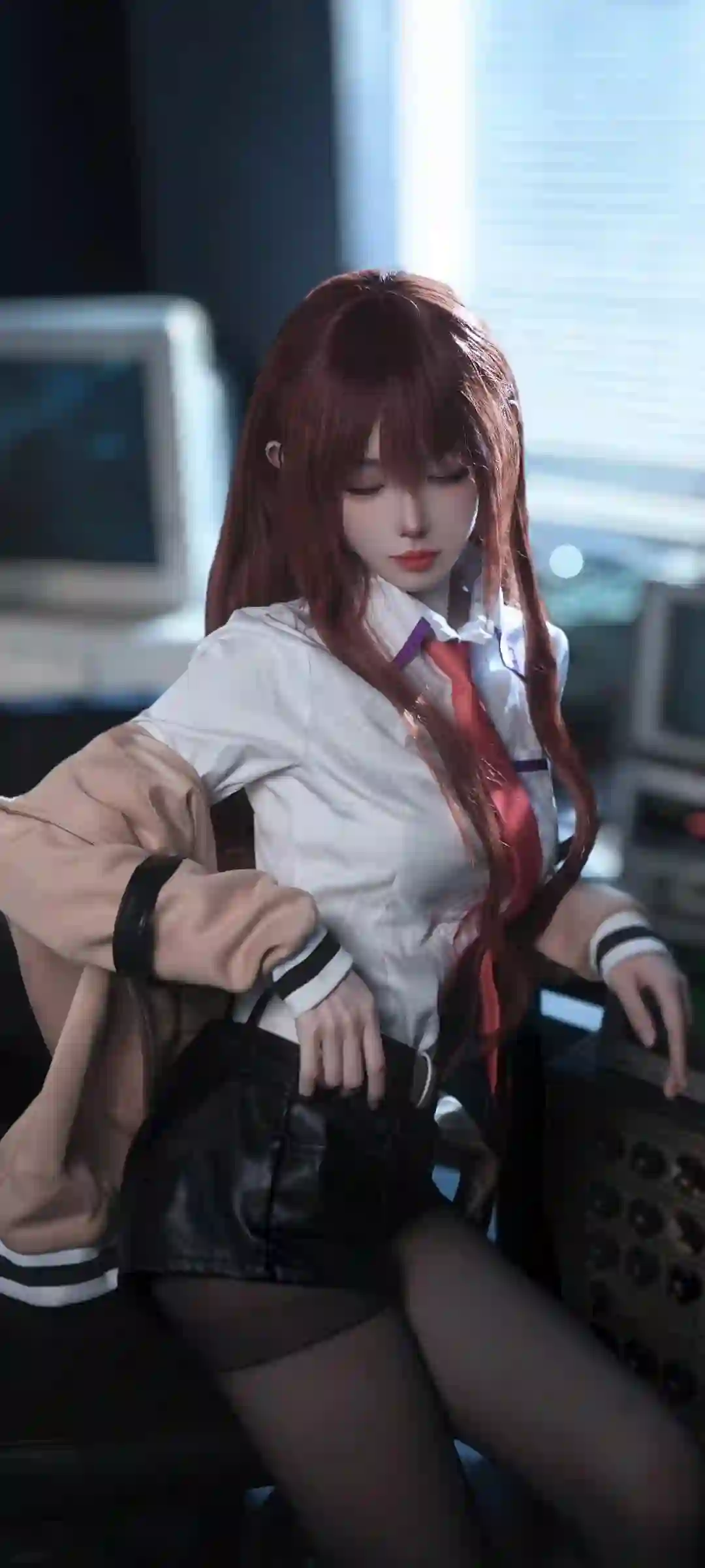 红发少女 JK制服 COS 复古电脑房 黑丝 电影感