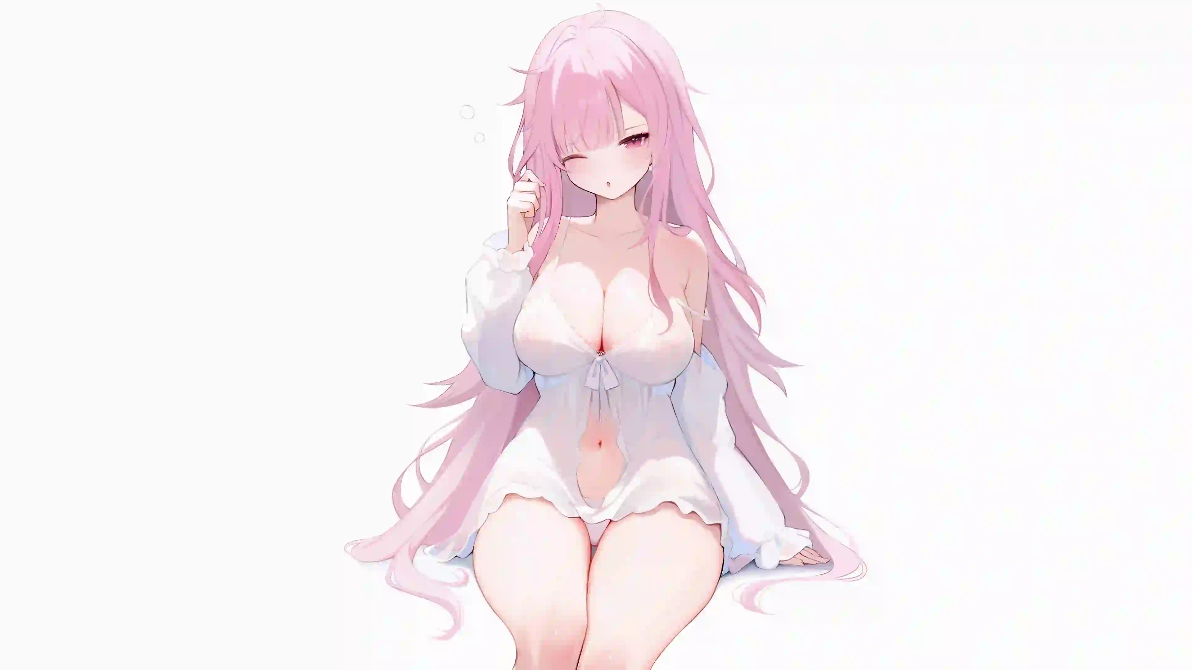 粉红色头发 动漫女孩 二次元女孩 性感美女