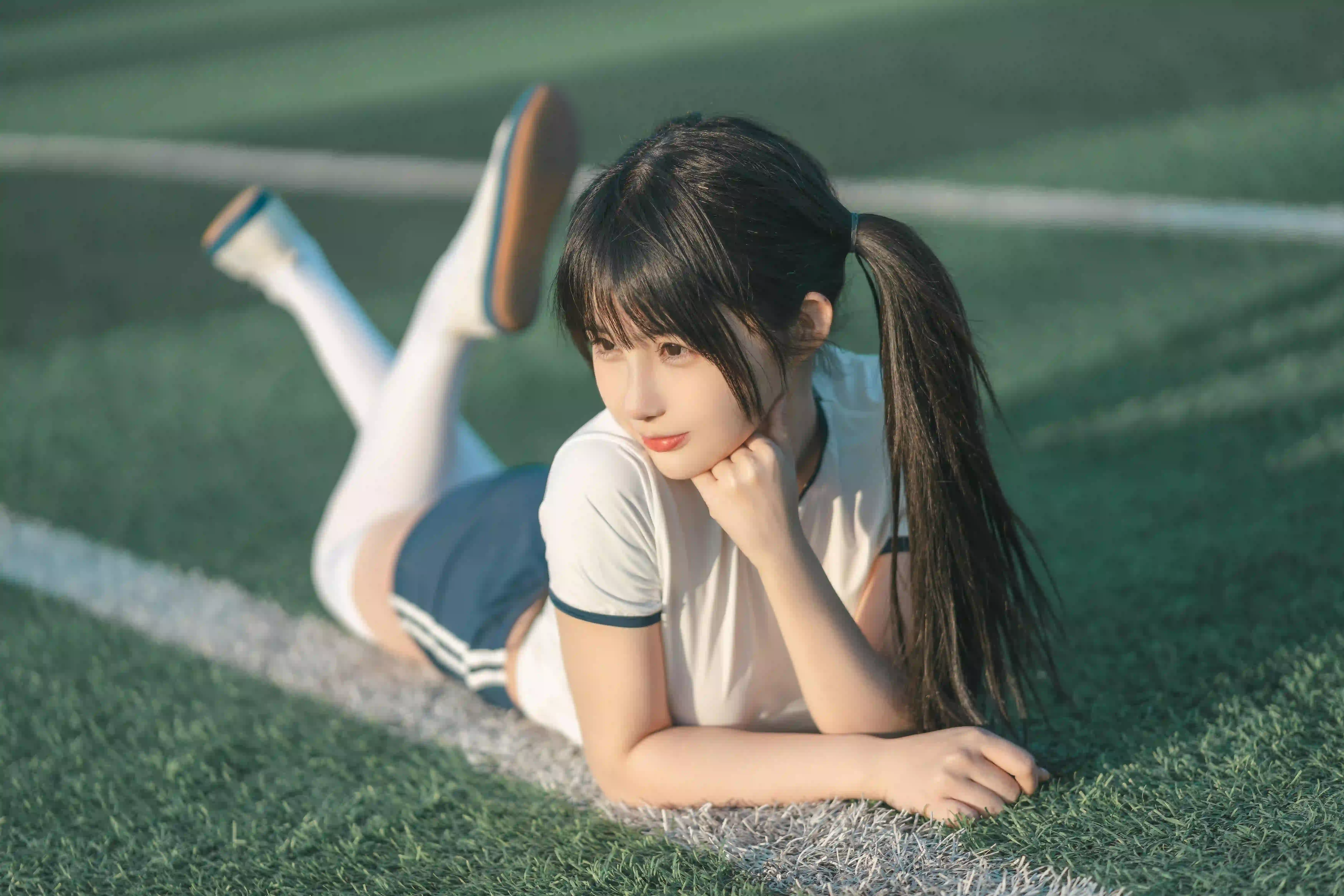 清纯美女 学院风 双马尾女孩 