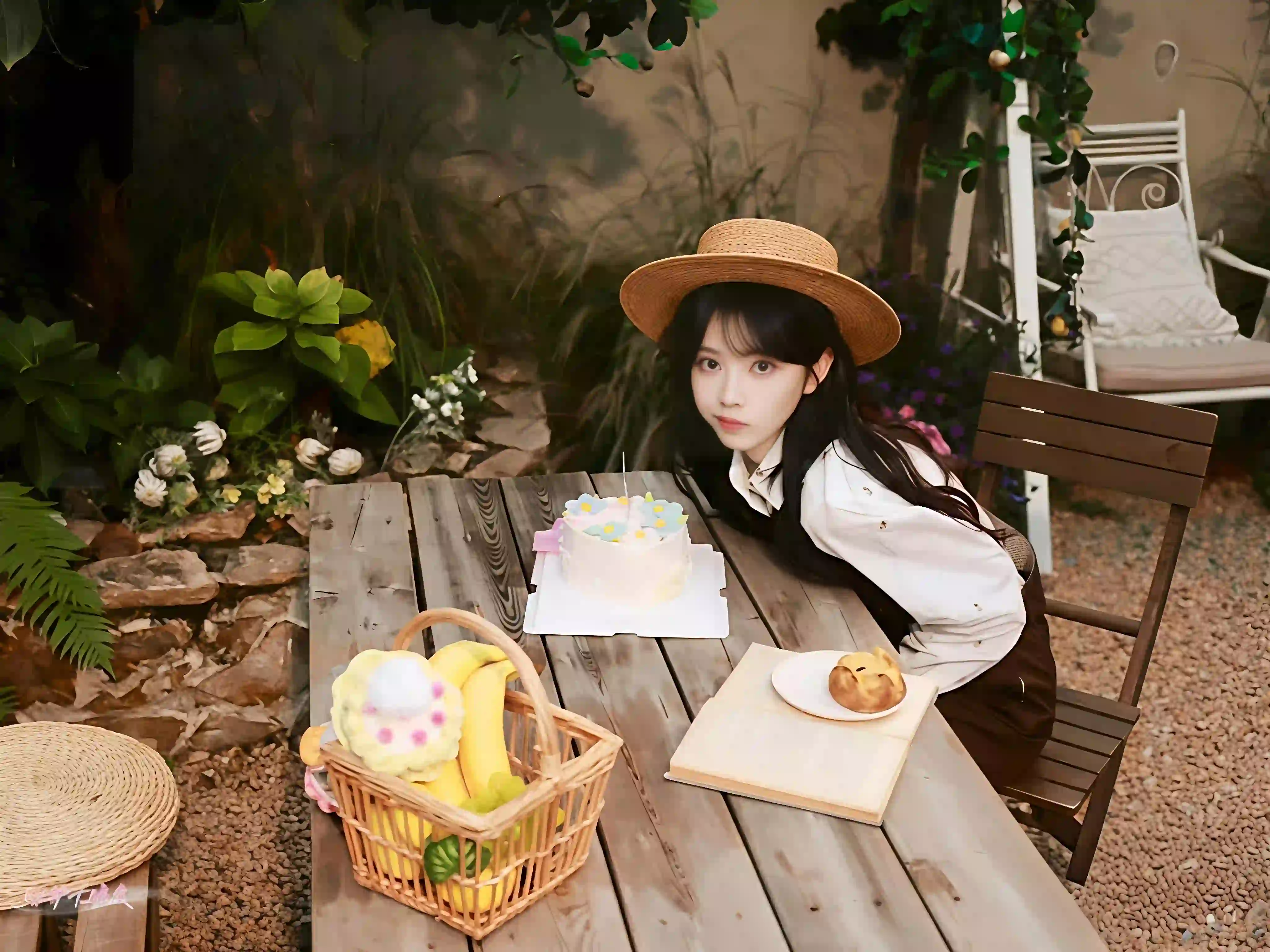 可爱女孩 田曦薇 草帽 写真 居家 温馨场景