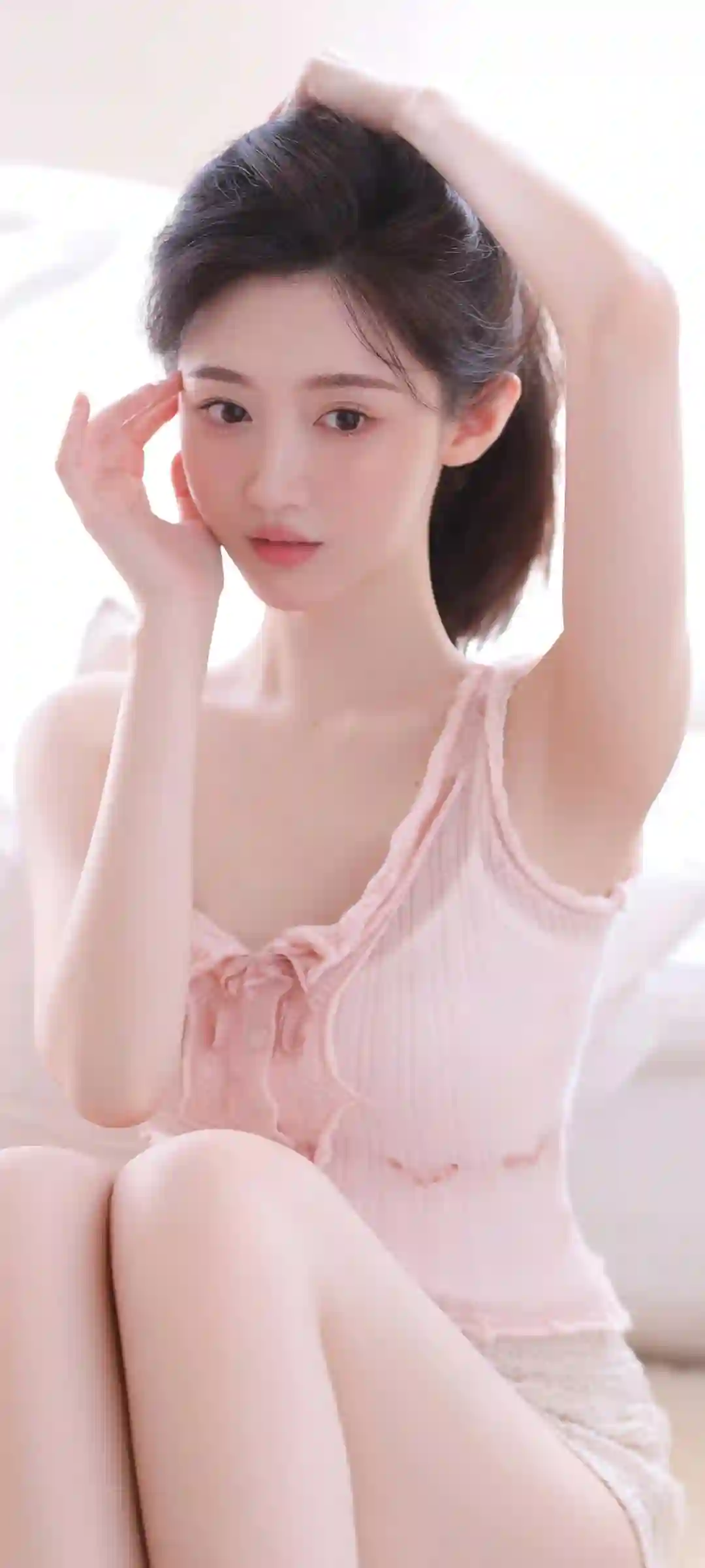 粉红色裙子 居家写真 清纯女孩 